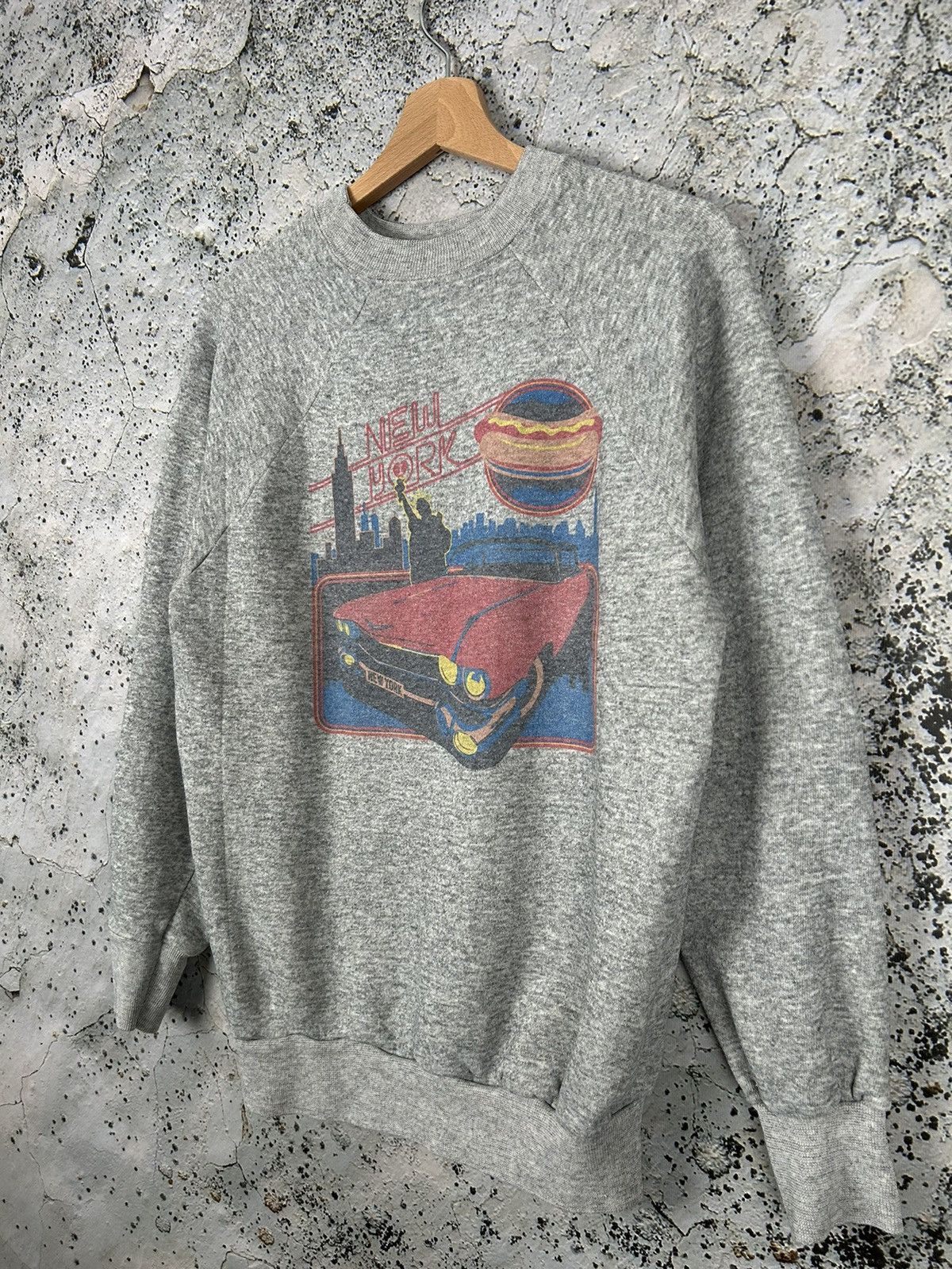 Other Vintage Crewneck New York USA Grey Racing Auto Hype 90s Size US M / EU 48-50 / 2 - 2 Thumbnail