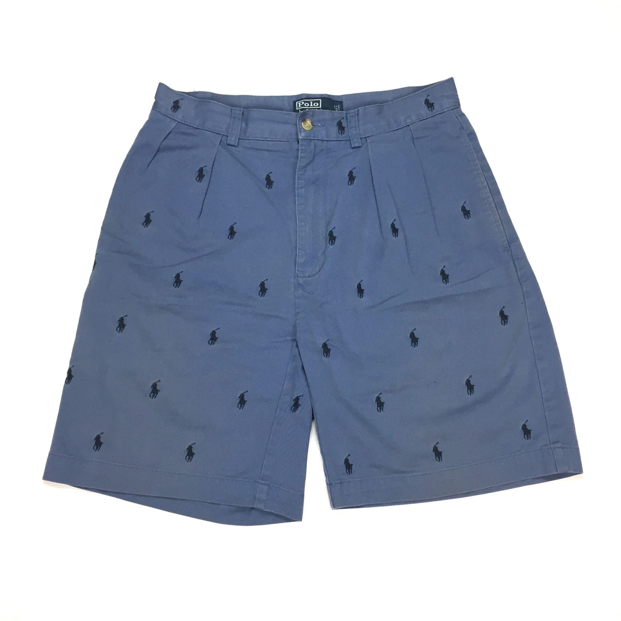 Polo Ralph Lauren Slate Blue Allover Pony Logo Shorts Size US 31 - 1 Preview