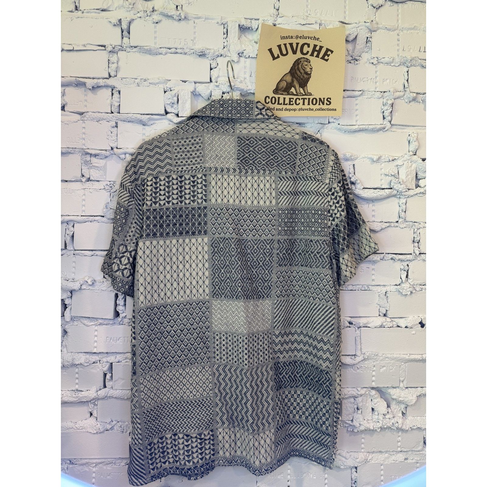 Hollister Hollister Small Button Up Geometric Pattern Casual Cotton Size US S / EU 44-46 / 1 - 2 Thumbnail