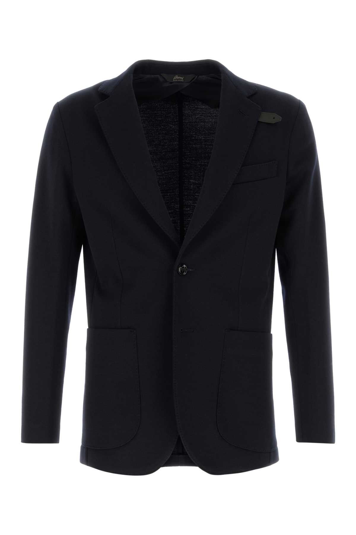 Brioni Midnight Blue Wool Blend Blazer Size US S / EU 44-46 / 1 - 1 Thumbnail