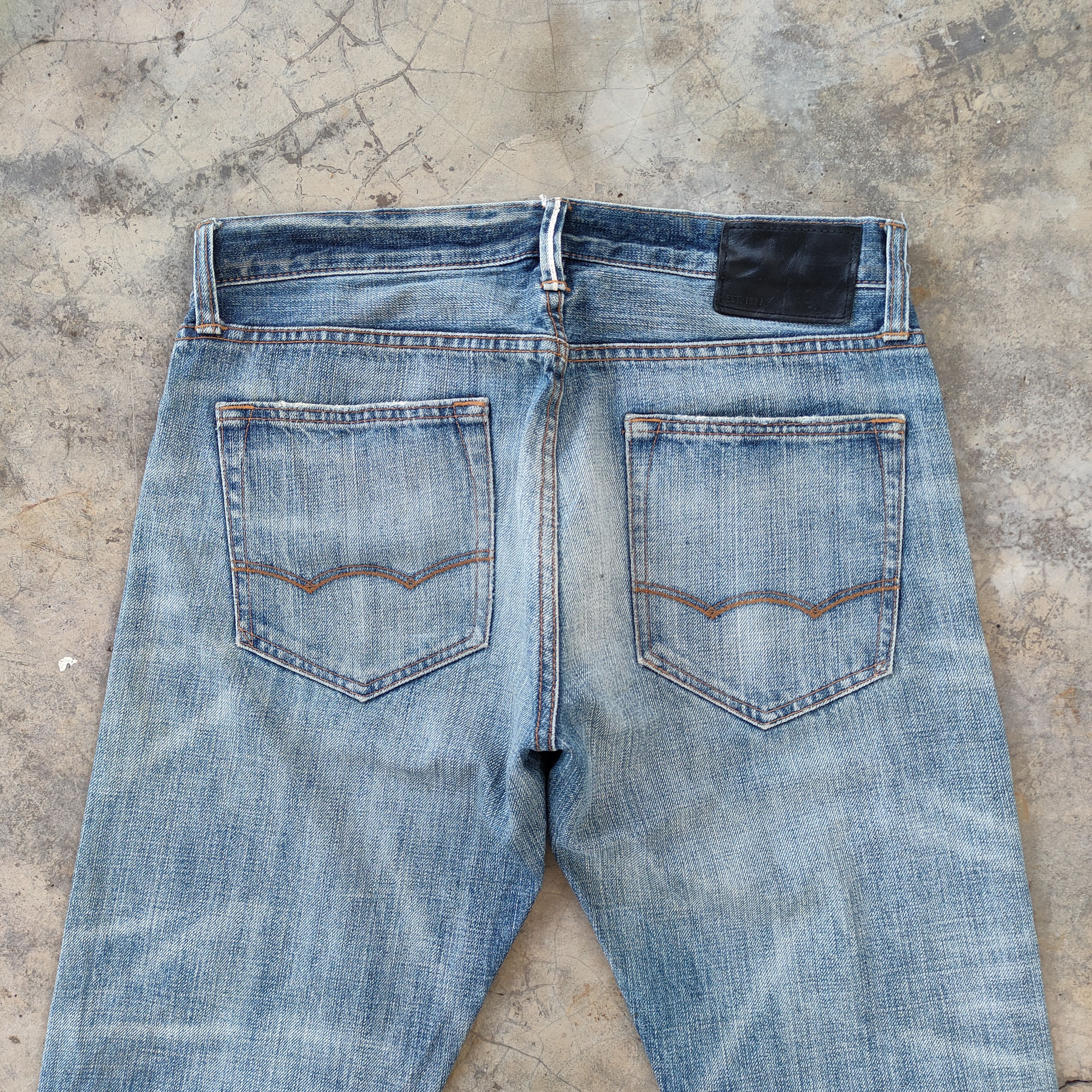 Japanese Brand × Jean VINTAGE JAPANESE SALVEGE FADED DISTRESSED JEANS DENIM PANTS Size US 34 / EU 50 - 9 Thumbnail
