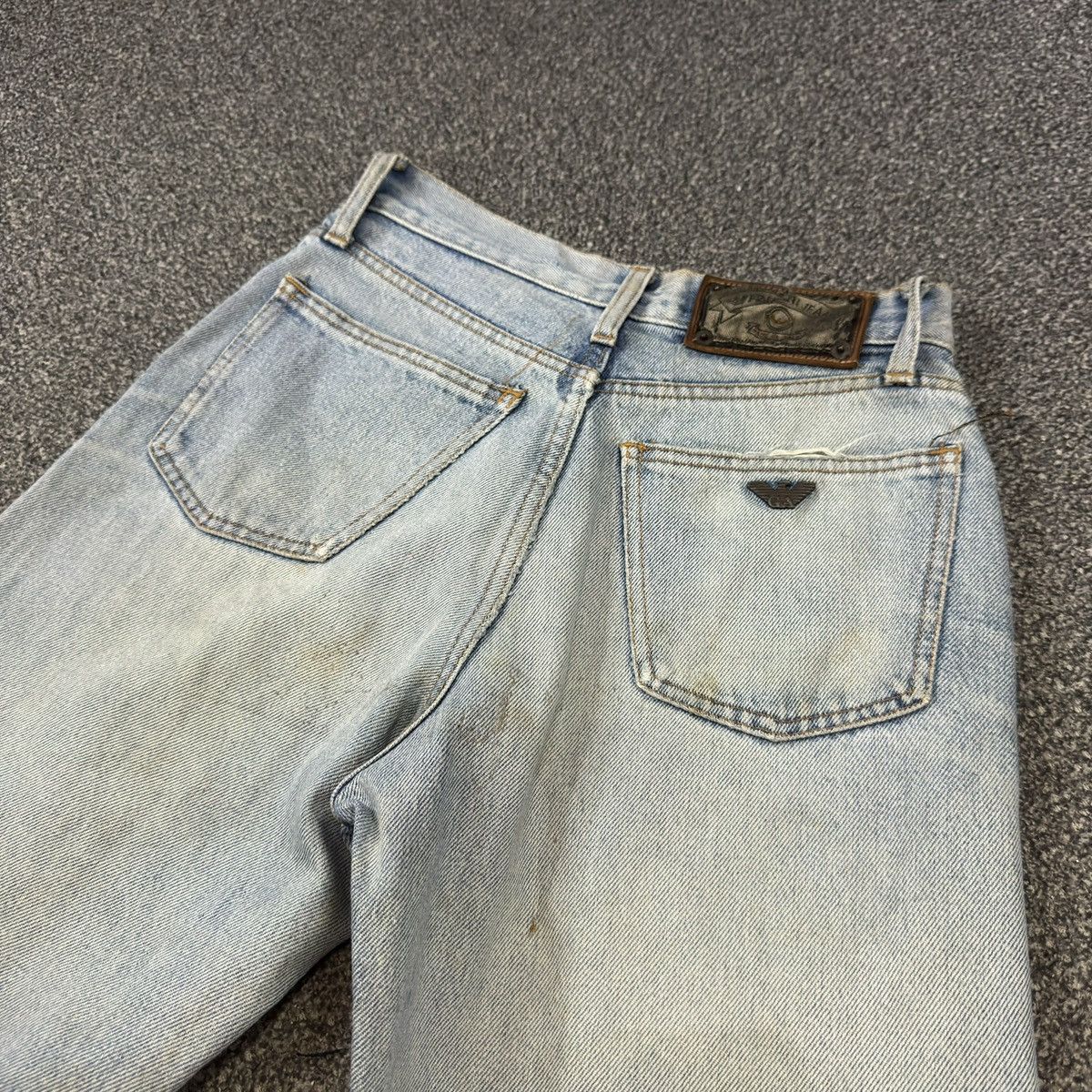 Armani Vintage 90s Armani Dirty Wash Metal Logo Jeans Amiri Style Size US 28 / EU 44 - 6 Thumbnail