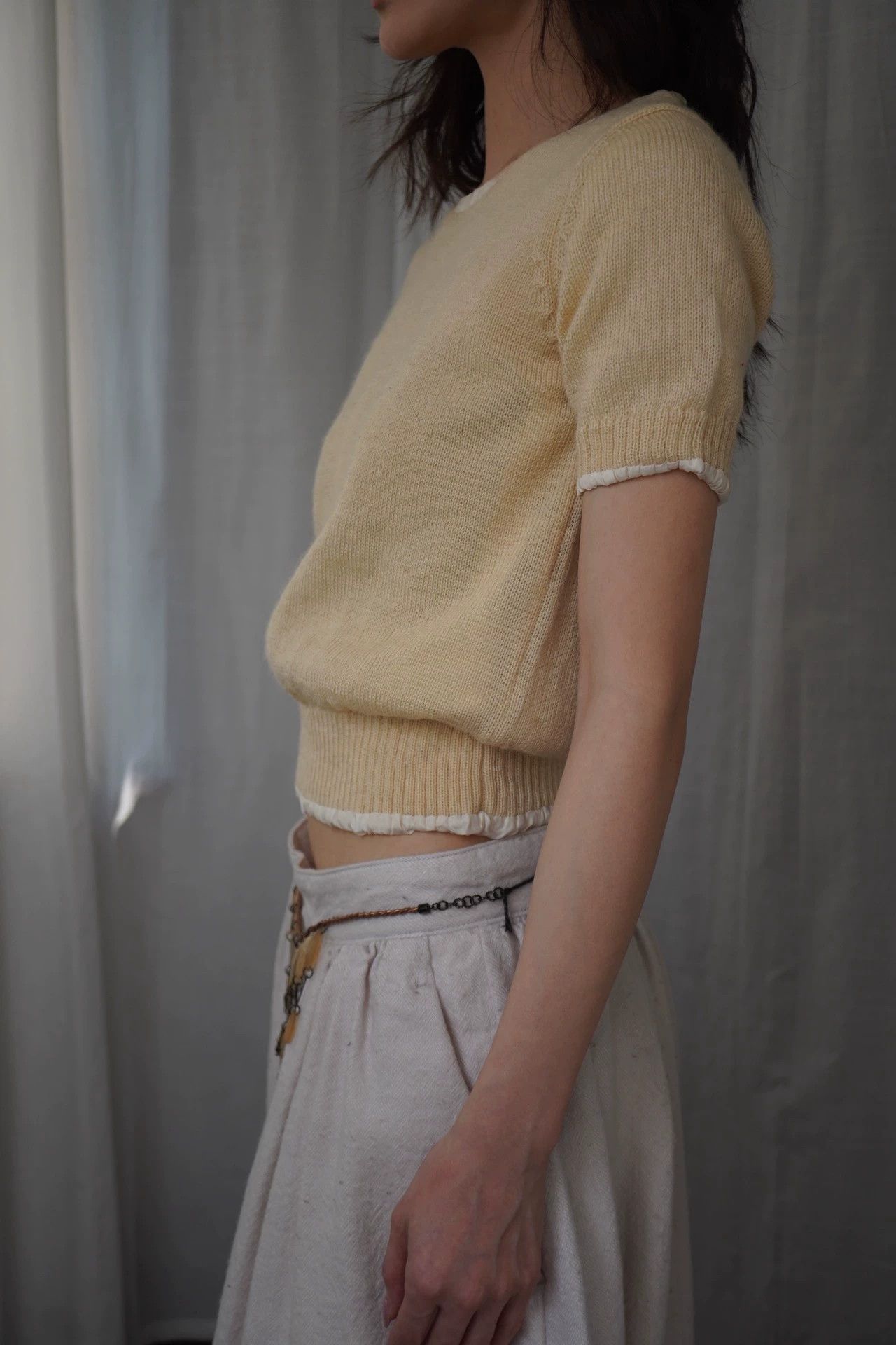 Comme des Garcons Vintage CDG 1996AW Tricot Wool Silk Double Short Sweates Size ONE SIZE - 7 Thumbnail