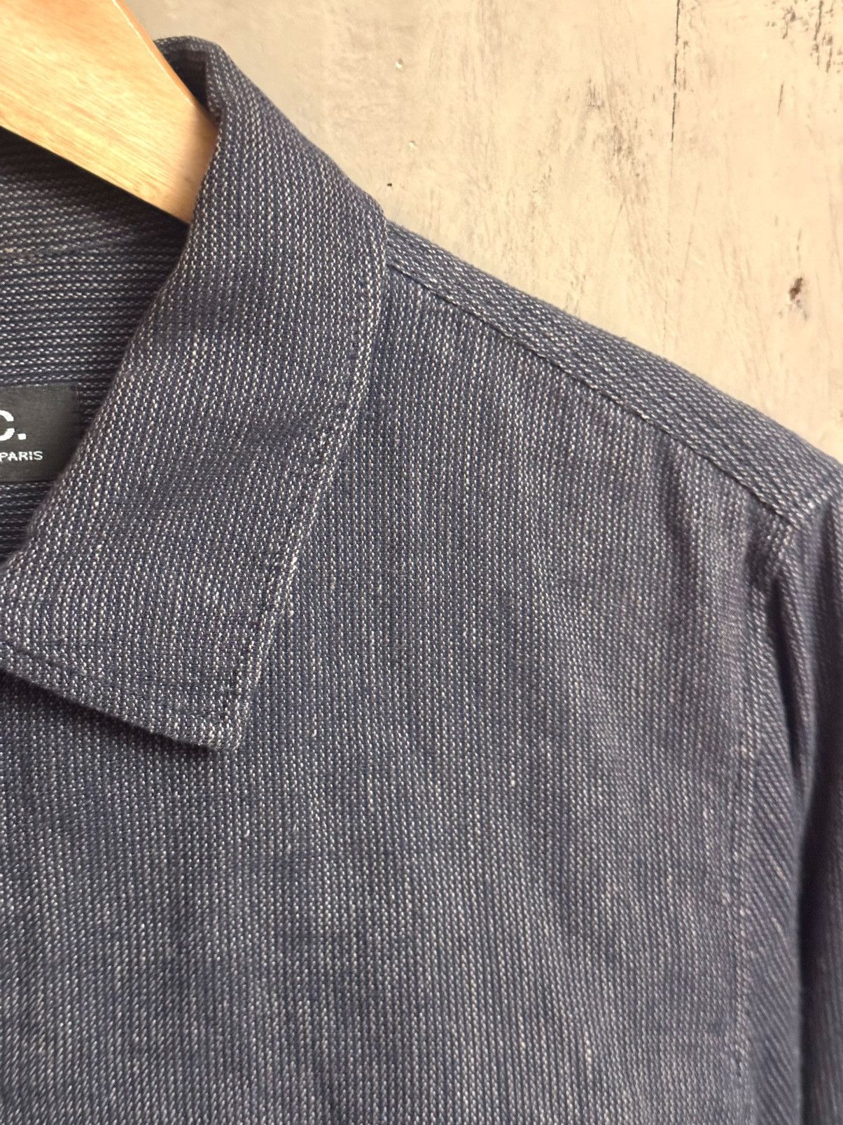 A.P.C. apc zip navy grey linen shirt S men Size US S / EU 44-46 / 1 - 7 Thumbnail