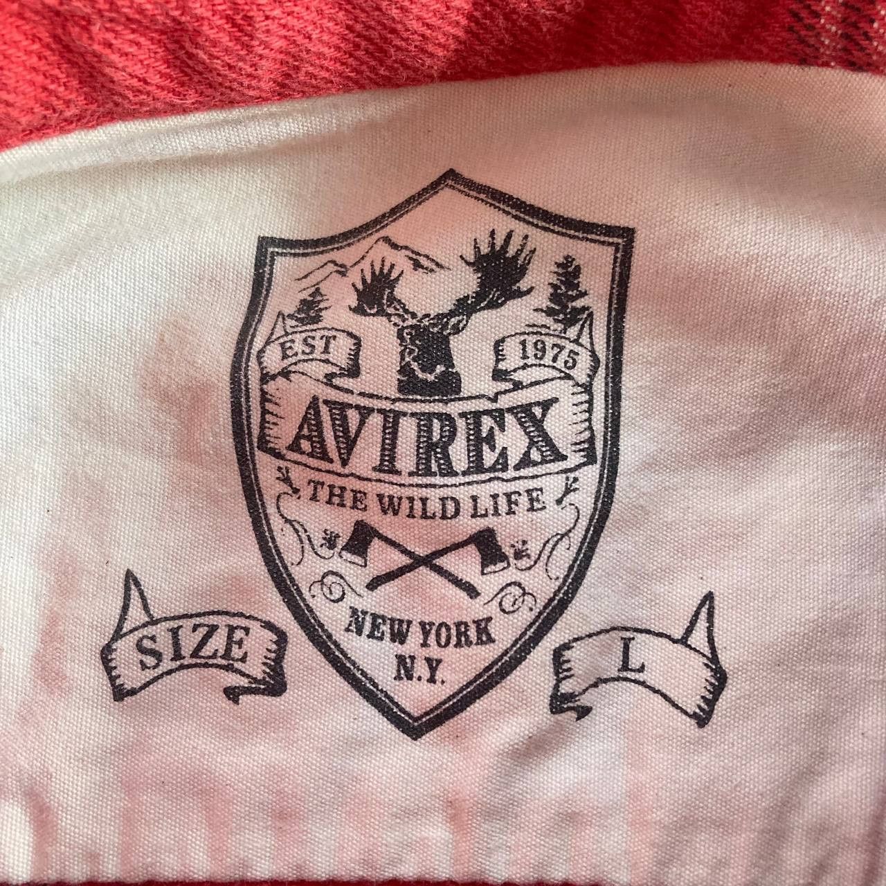 Avirex Plaid Check Embroidered Flannel Size US L / EU 52-54 / 3 - 10 Thumbnail