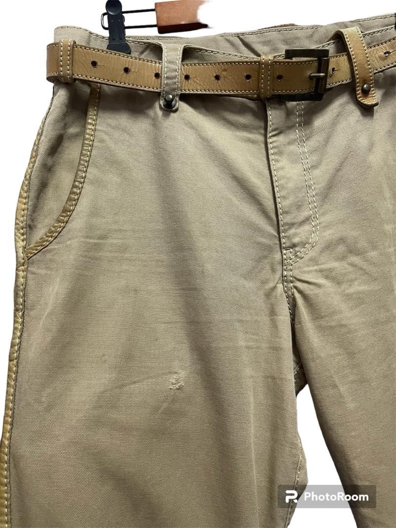 Issey Miyake Issey Miyake Early 2000 A/W Leather Trim Pants with Belt Size US 34 / EU 50 - 6 Thumbnail
