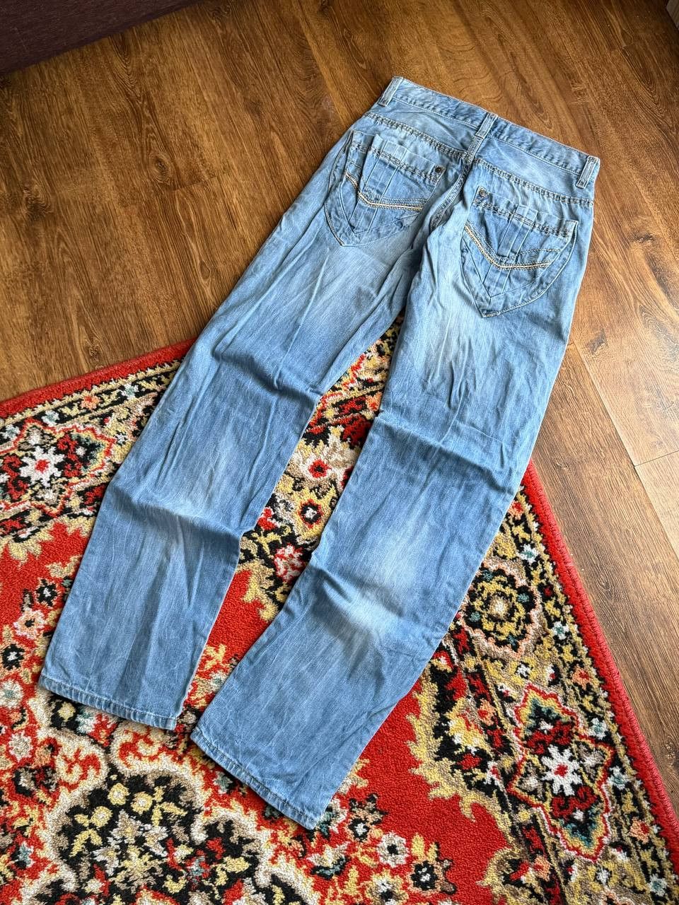 Japanese Brand Vintage 00's Streetwear Flared Bootcut Baggy Washed Jeans Size US 30 / EU 46 - 10 Thumbnail