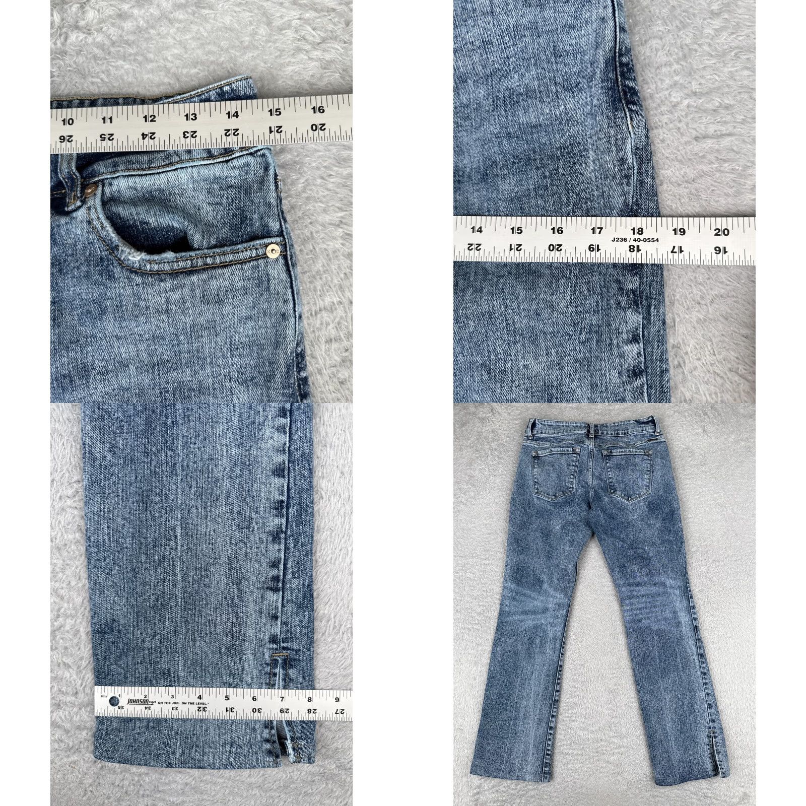 Vintage Kancan Jeans Womens Jeans Flared Mid Rise 29x30 Blue Denim 9 Juniors Stretch 5-Pocket Designer Vintage: No Size 30" / US 8 / IT 44 - 9 Thumbnail