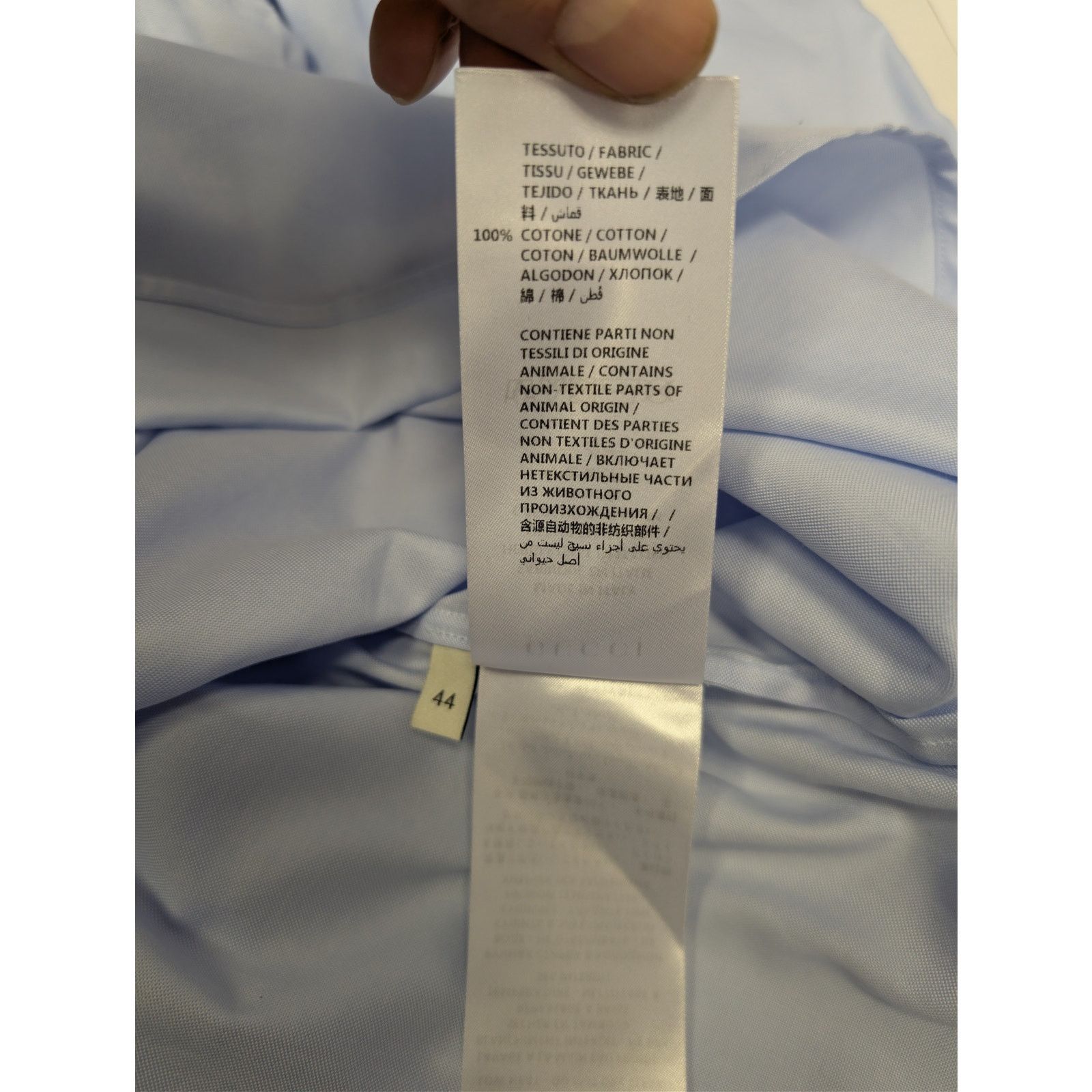Gucci o1rshd1 Oxford Over Shirt Button up shirt in Baby Blue Size US XL / EU 56 / 4 - 18 Thumbnail