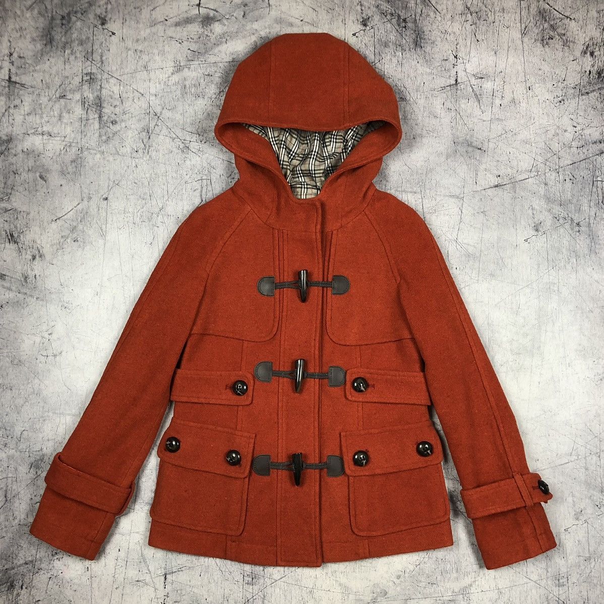 Burberry Vintage 90s Burberry Blue Label Japan Duffle Coat Nova Check Size S / US 4 / IT 40 - 9 Thumbnail