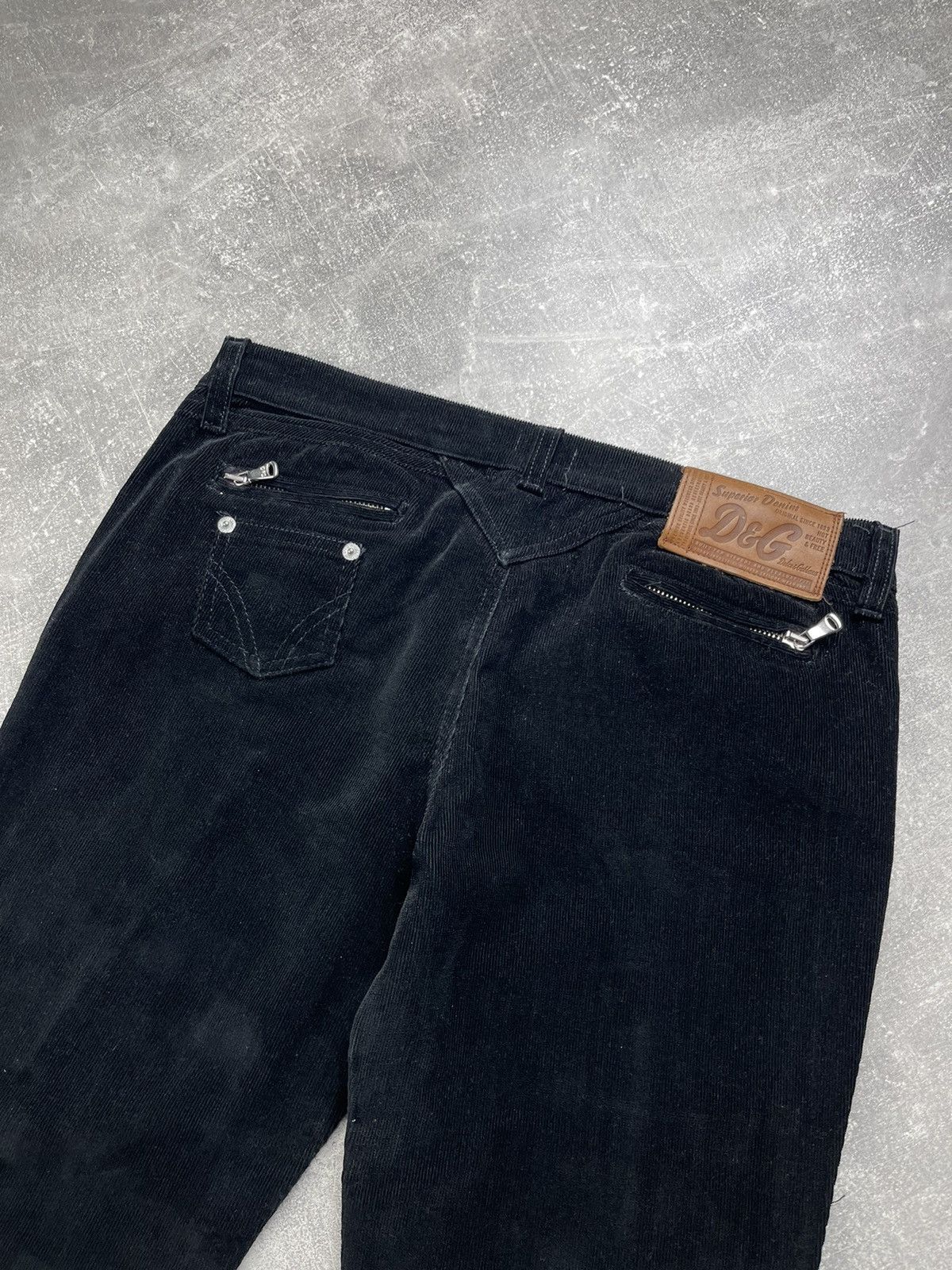 Dolce & Gabbana Dolce & Gabbana Balck Luxury Corduroy Zipper Pants Size 28" / US 6 / IT 42 - 4 Thumbnail