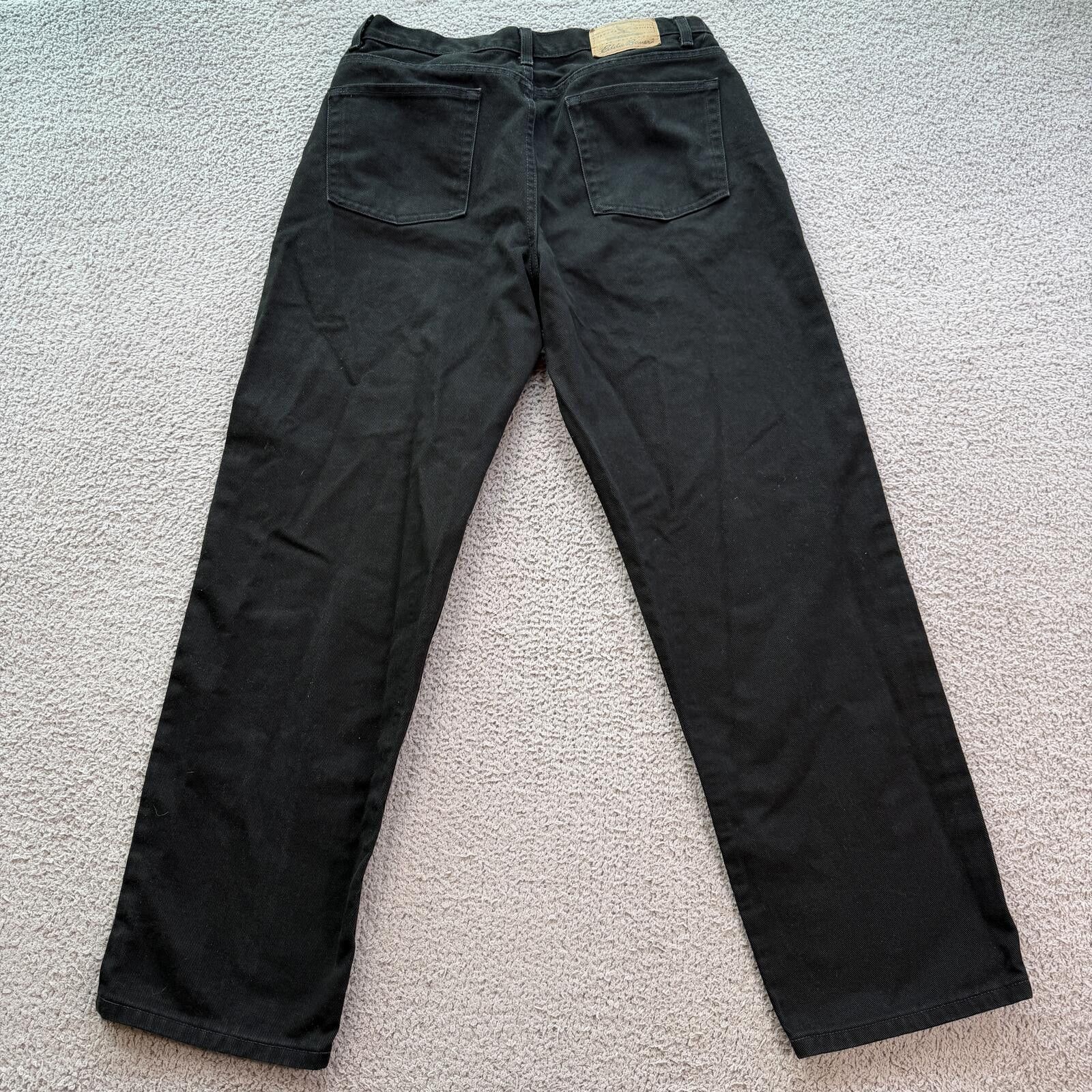 Eddie Bauer Vintage Y2K Eddie Bauer Relaxed Fit Black Washed Jeans 35x32 Size US 35 - 2 Thumbnail