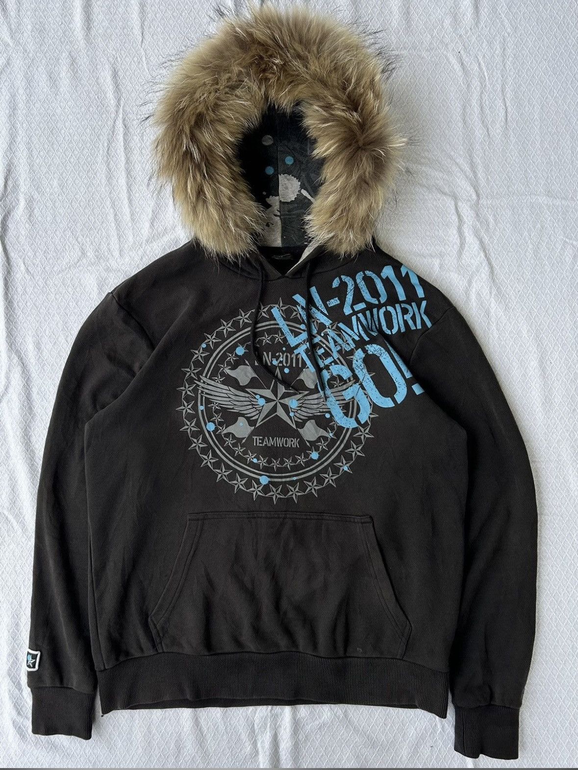 Japanese Brand Fur hoodie lining team work ifsixwasnine Size US M / EU 48-50 / 2 - 1 Thumbnail