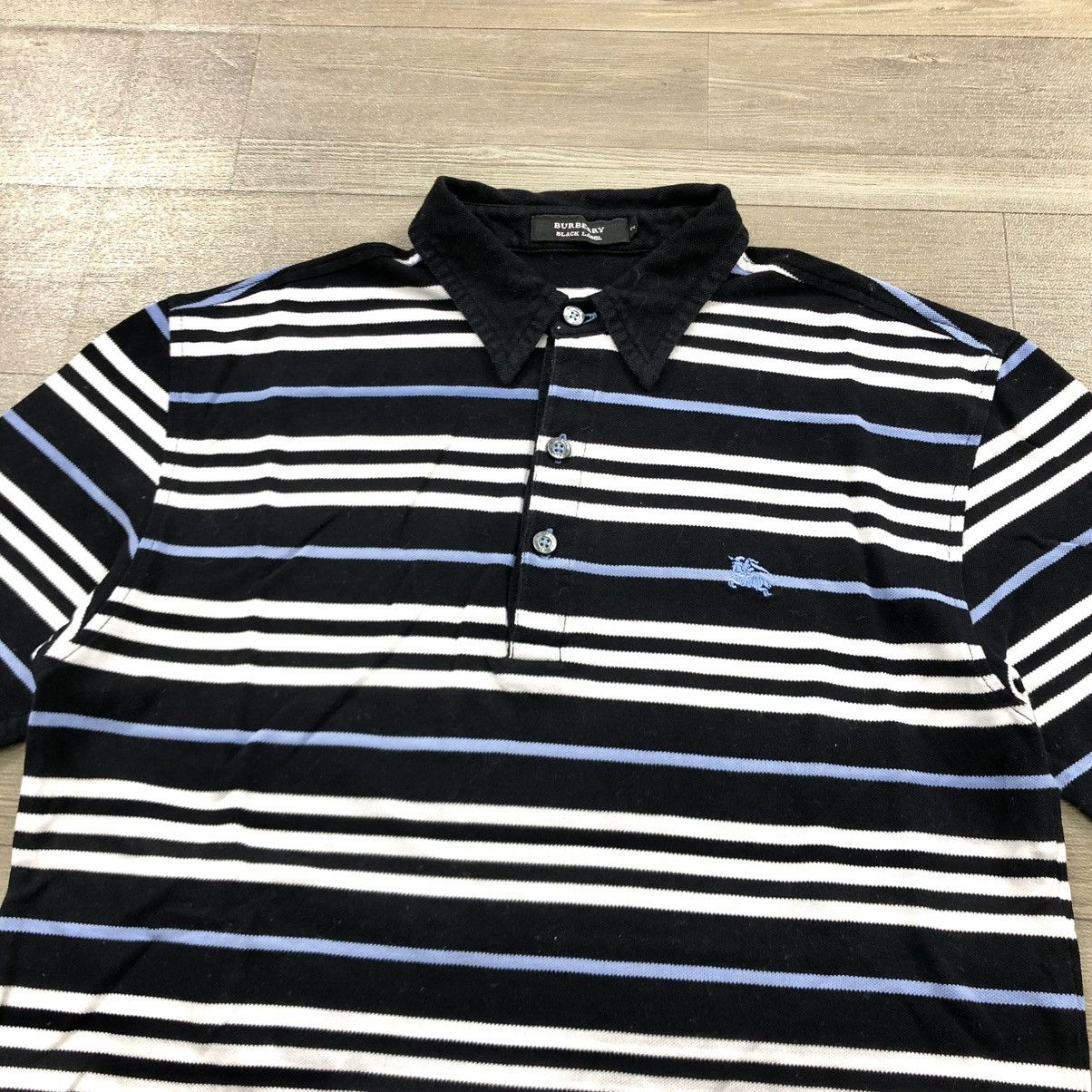 Burberry Vintage Burberry Black Label Polo T-shirt Stripe Luxury Size US S / EU 44-46 / 1 - 4 Thumbnail