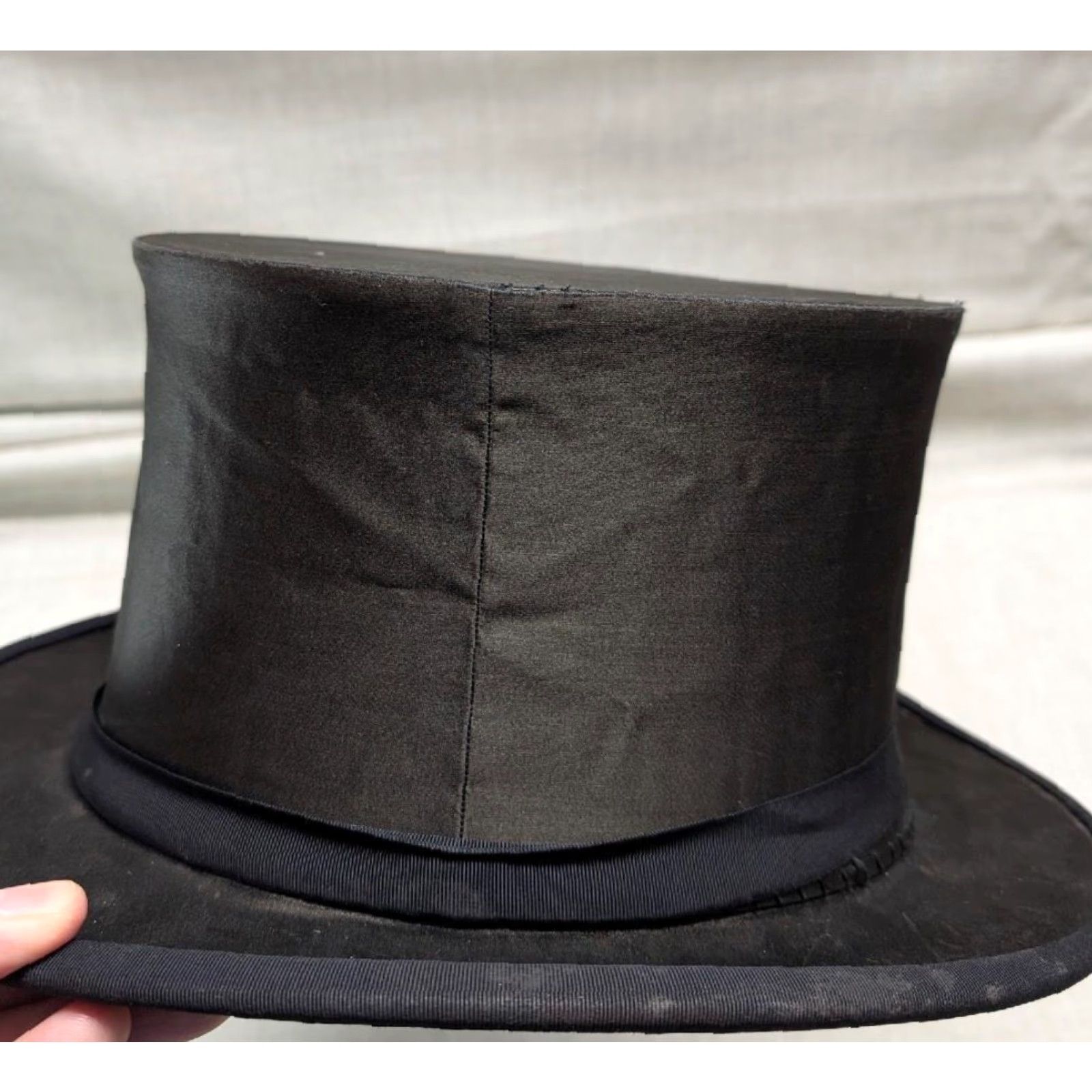 Vintage VINTAGE 1800s 1900s antique TOP HAT stovepipe 7-1/4 black SILK FRANCE Victorian Edwardian Top Hat Mens Silk 7-1/4 Black France Victorian 1800s 1900s Size US M / EU 48-50 / 2 - 7 Thumbnail