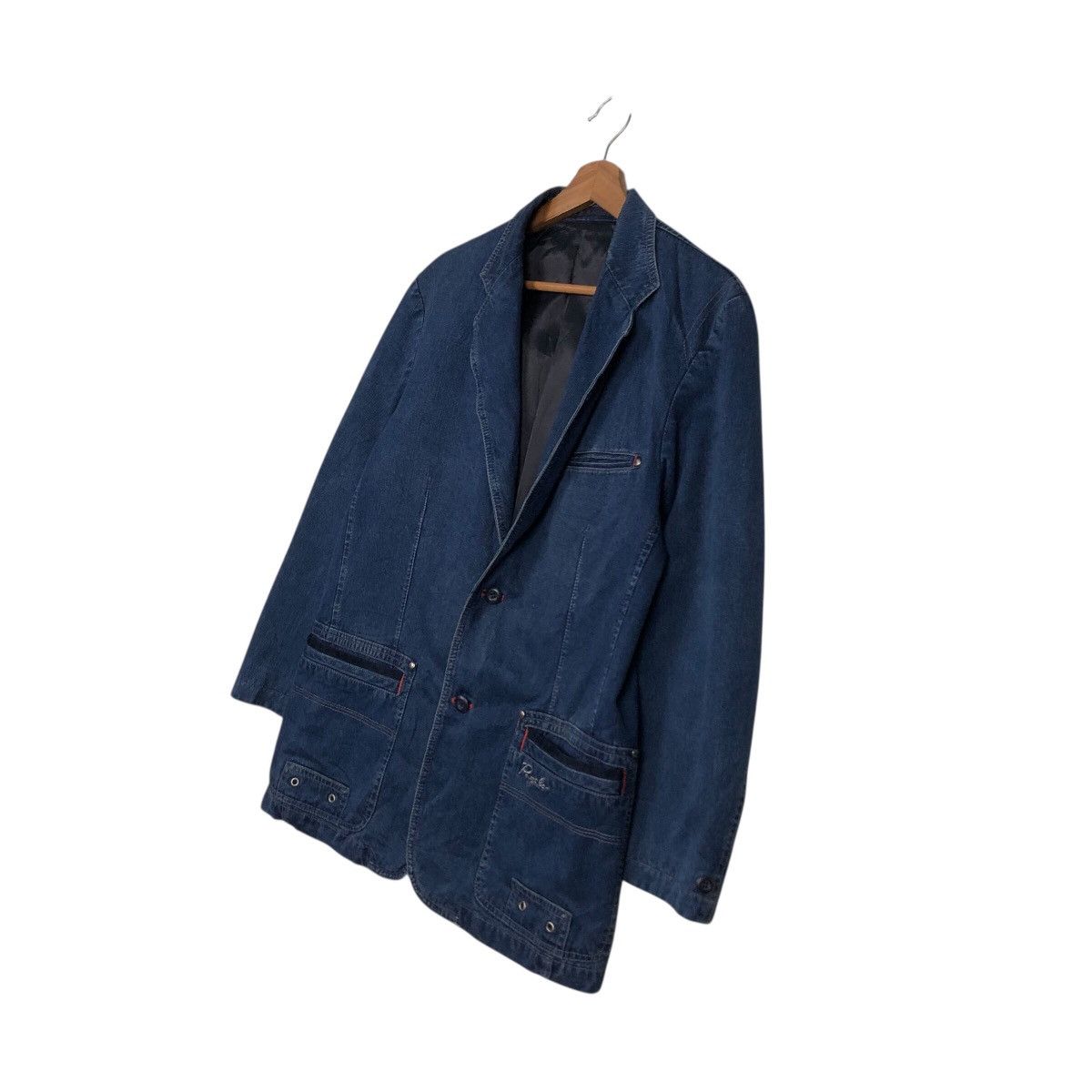 Vintage 📌Vintage Denim Jacket Indigo Worker Pagelo Issey Miyake Size US S / EU 44-46 / 1 - 3 Thumbnail