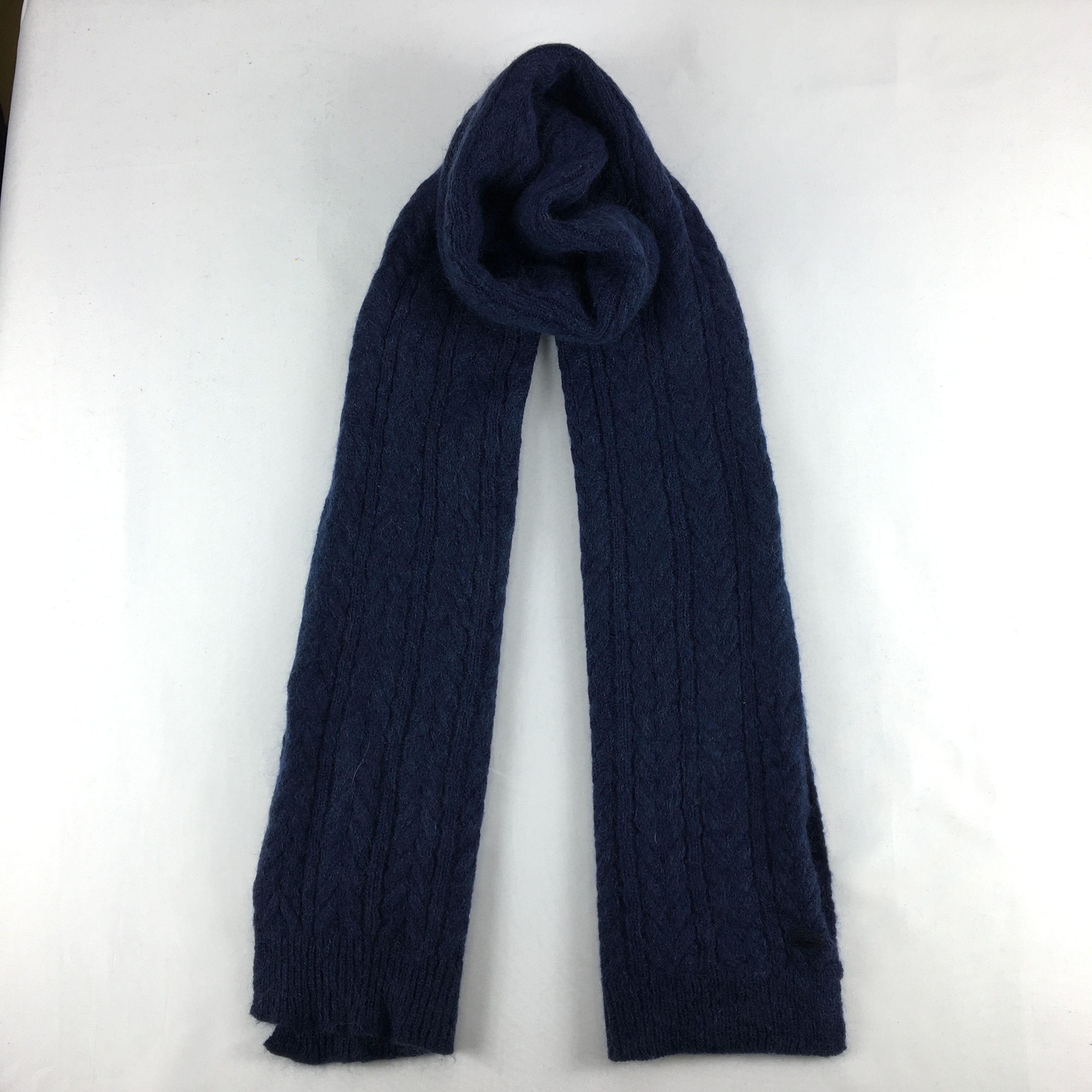 Lacoste Vintage Lacoste Scarf Cable Knitted Muffler Wool Scarves Size ONE SIZE - 1 Thumbnail