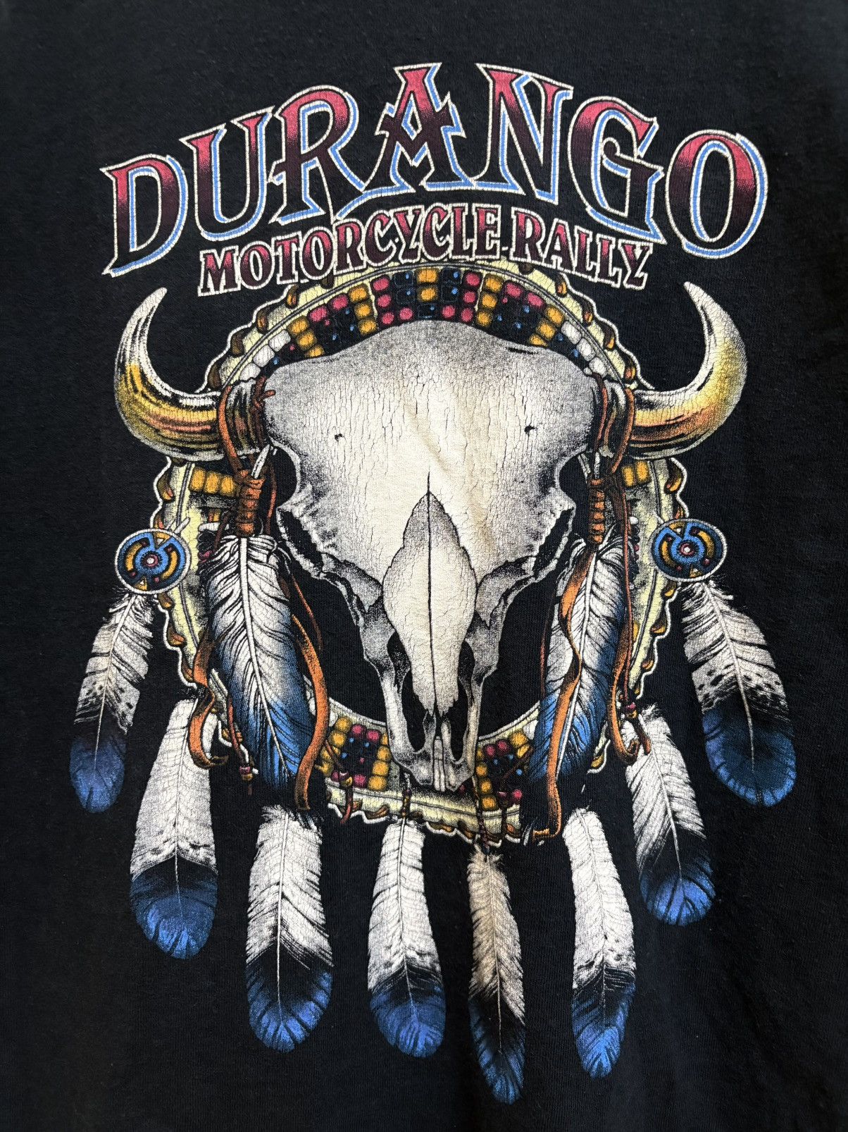 Vintage Vintage Durango Motorcycle Rally Sleeve Printed Longsleeve Size US M / EU 48-50 / 2 - 6 Thumbnail