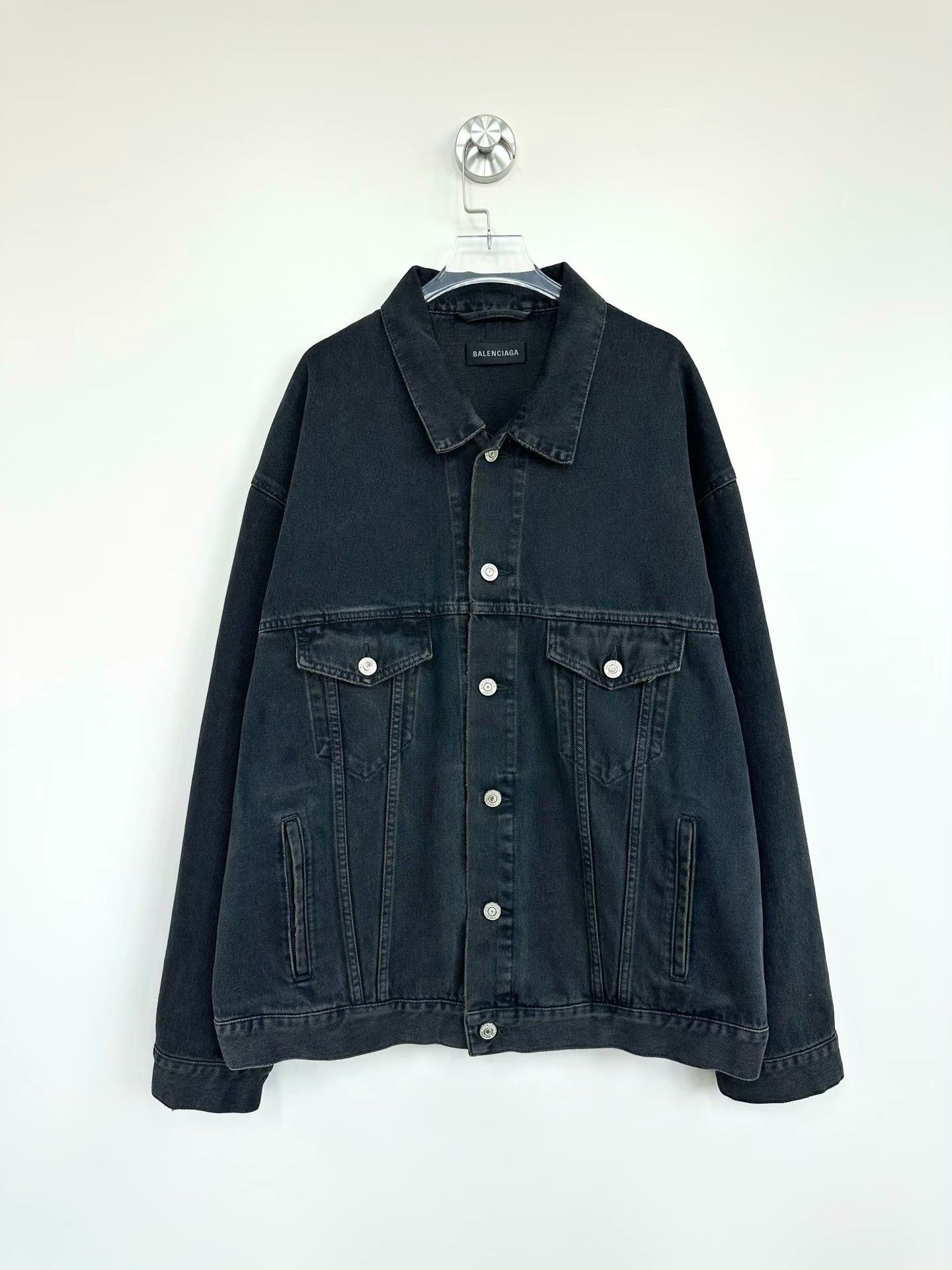 Balenciaga Balenciaga Black Distressed Denim Jacket Size US S / EU 44-46 / 1 - 1 Thumbnail