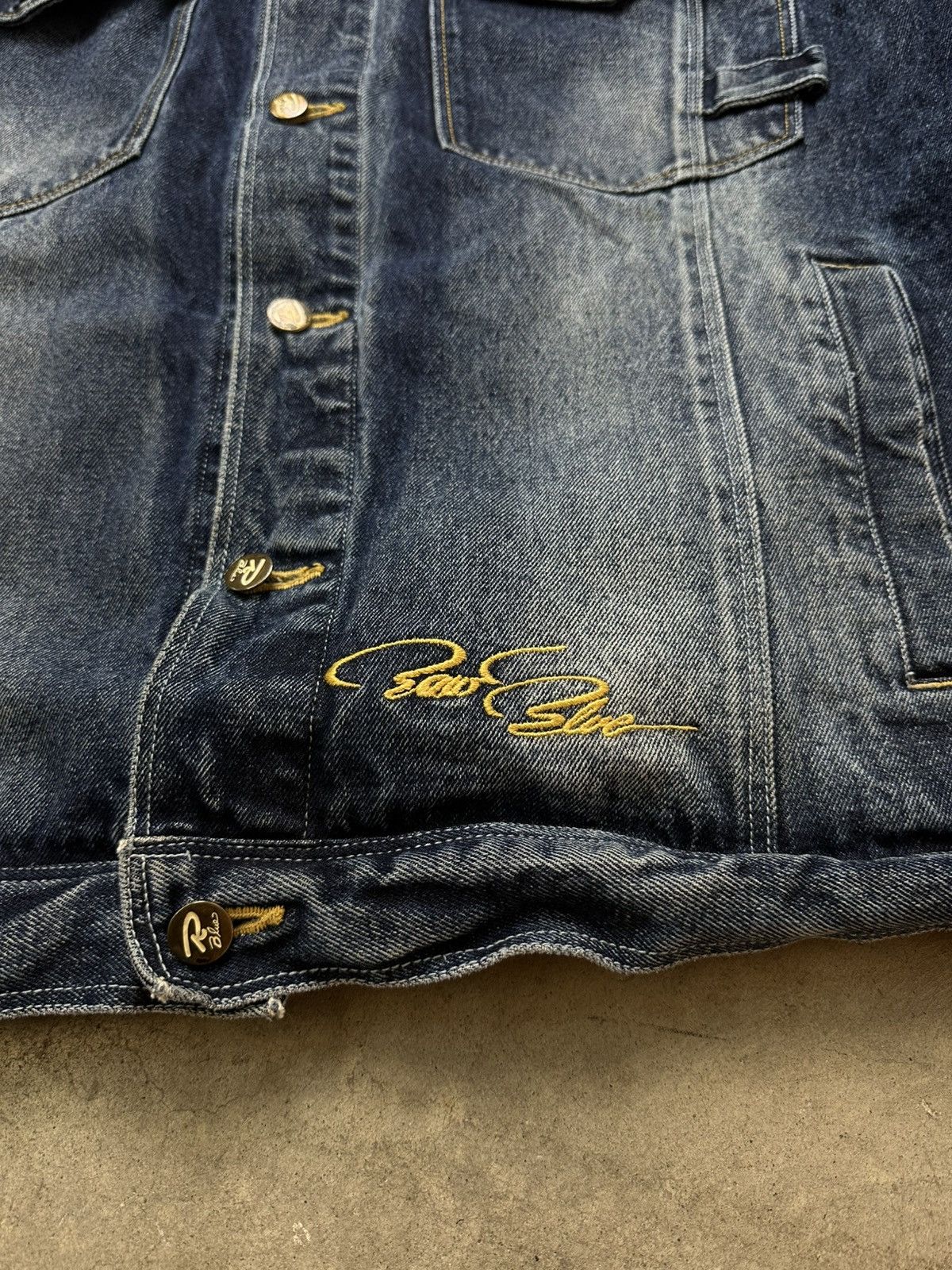 Other Raw Blue Denim Jacket 2XL Y2K Jacket Faded Distressed Size US XXL / EU 58 / 5 - 3 Thumbnail