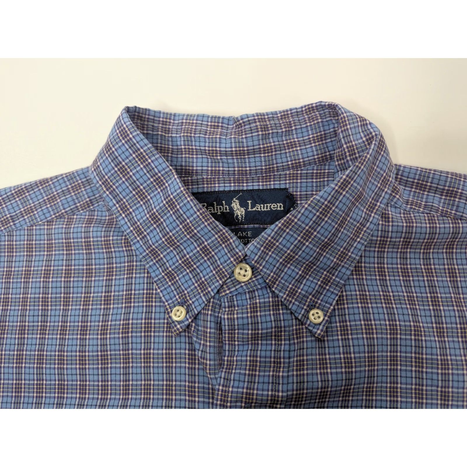 Ralph Lauren Ralph Lauren Blake Men's Large Long Sleeve Button-Down Shirt Plaid Blue Cotton Oxford / Breathable, Classic Fit, Regular, Button-Up, Collar Shirt Size US L / EU 52-54 / 3 - 7 Thumbnail