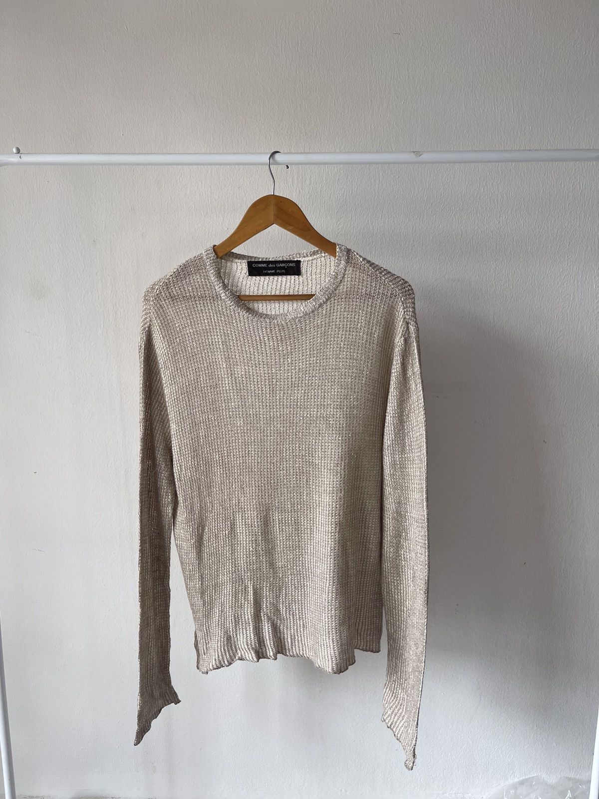 Comme des Garcons Homme × Comme des Garcons Homme Plus × Rei Kawakubo AD1996 Comme Des Garcons Homme Plus Linen Silk Knit Size US M / EU 48-50 / 2 - 2 Thumbnail