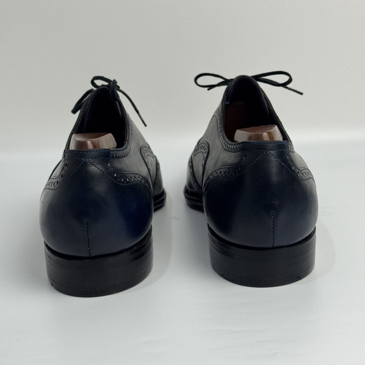 Corthay Corthay Bespoke Wingtip Oxford Navy Blue PatinaLeather Shoes Size US 10 / EU 43 - 12 Thumbnail