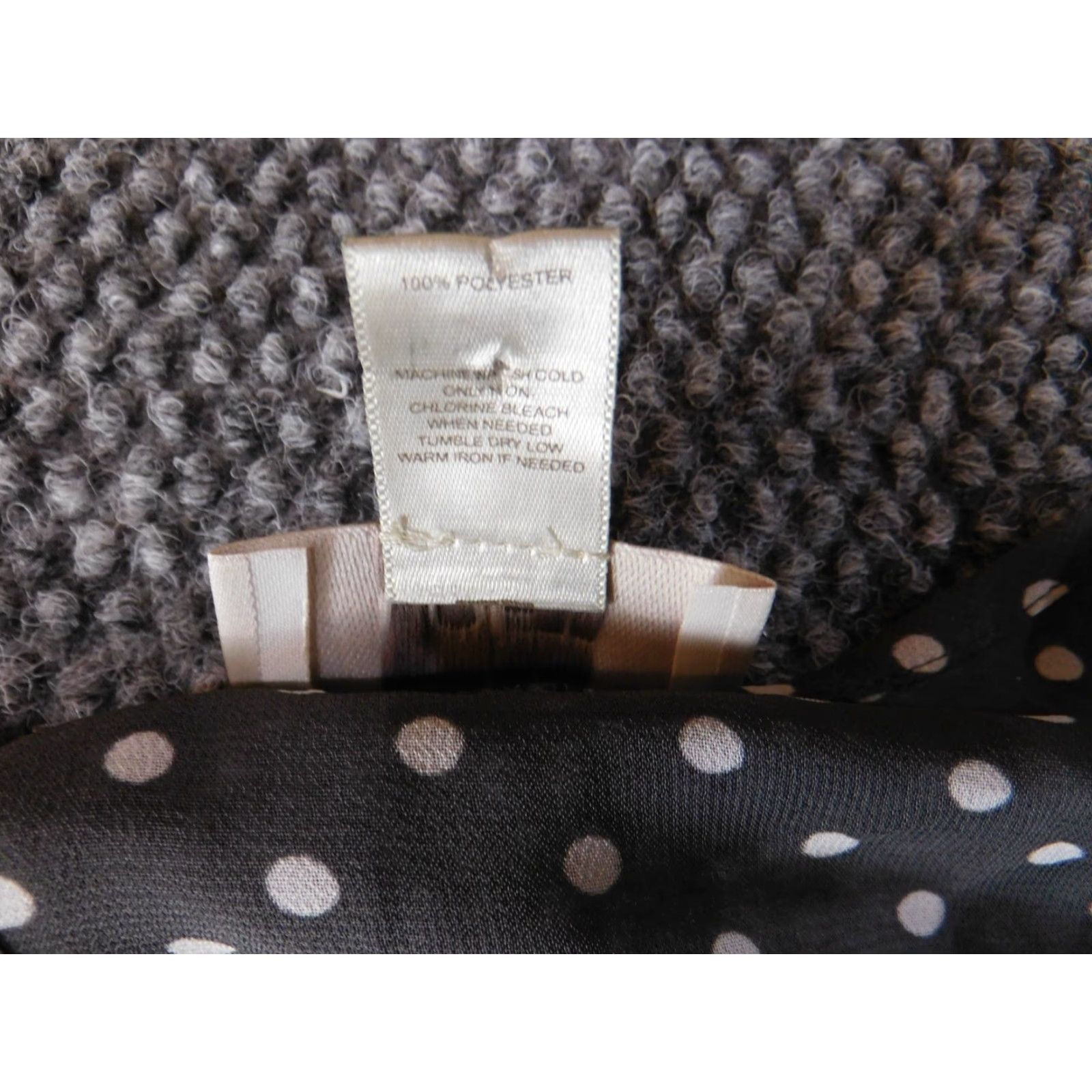 Ann Taylor Ann Taylor Loft Loft top Medium Gray pullover womens blouse M Gray Sheer Lightweight Casual Polyester Down Button Round Neck Long Sleeve Regular Women Size M / US 6-8 / IT 42-44 - 5 Thumbnail