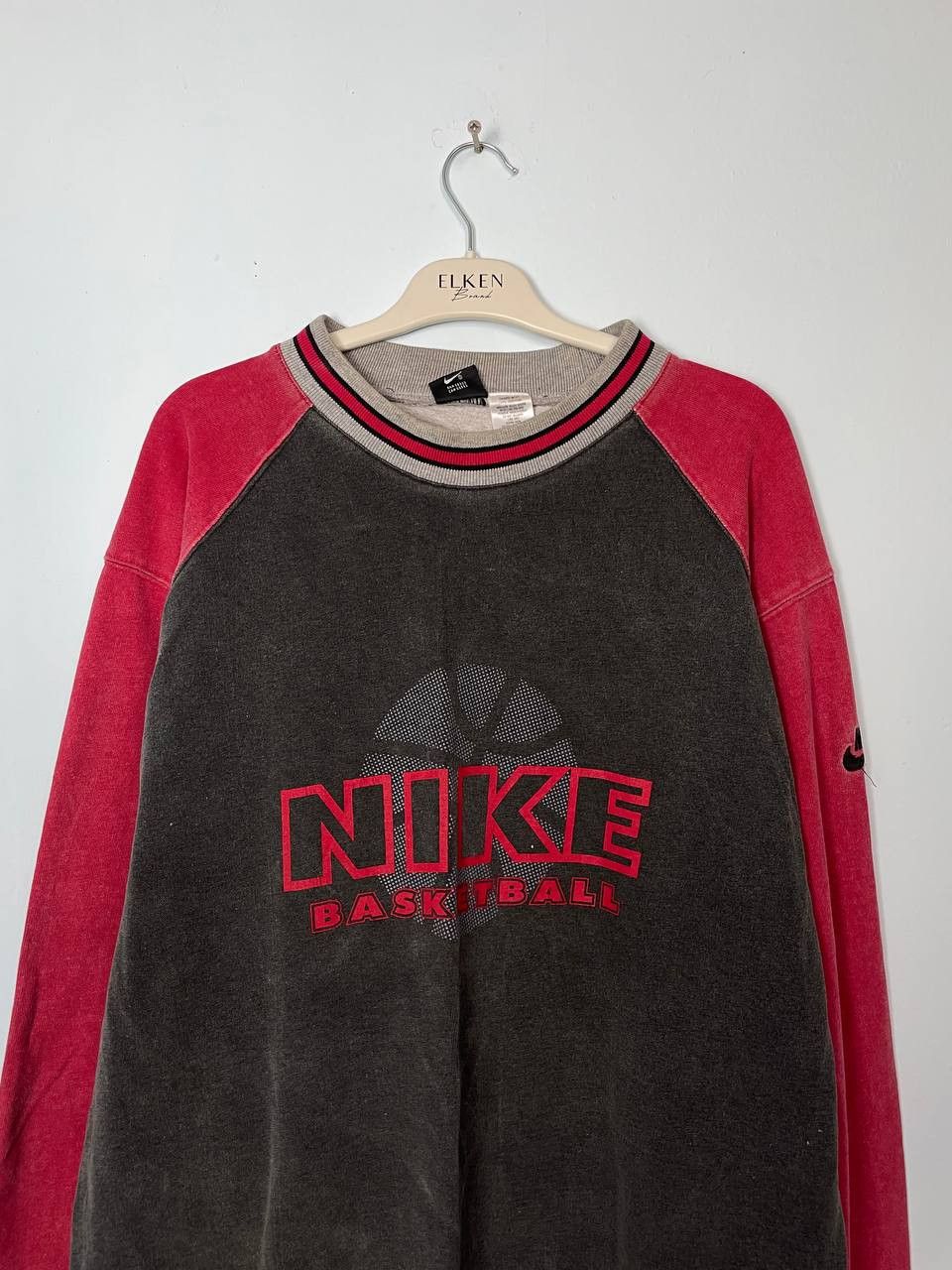 90's Nike Basketball Sweatshirt Grey/Burgundy