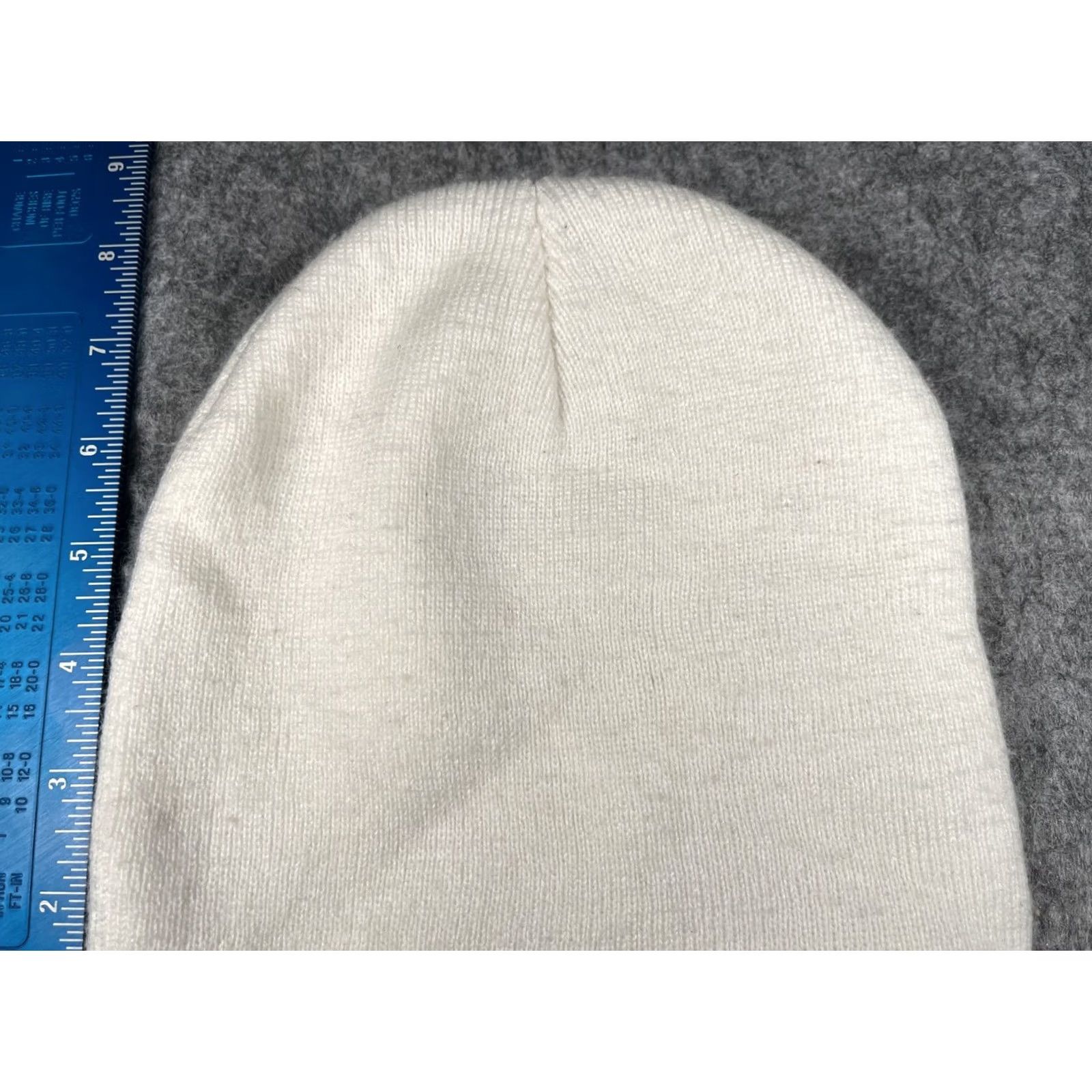 Vintage Apollo USA Beanie Adult One Size White 100% Acrylic Ski Camp Outdoors Knit Beanie Mens Womens Unisex Accessories Size ONE SIZE - 2 Thumbnail