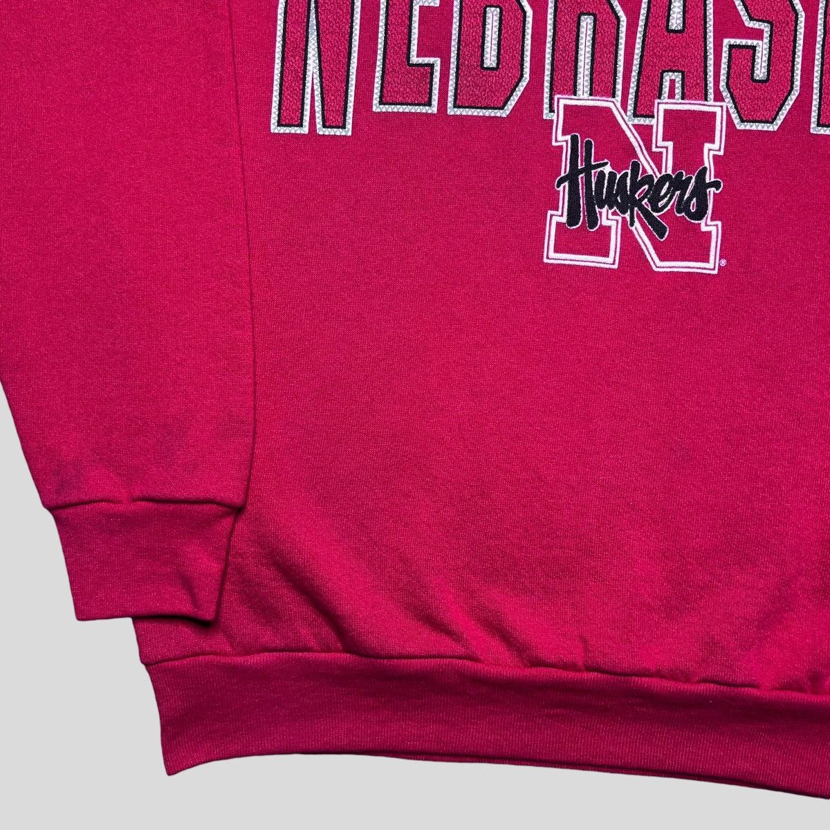 NCAA × Vintage NCAA Nebraska Cornhuskers 3D Big Print Spell Out Sweatshirt Size US L / EU 52-54 / 3 - 17 Thumbnail