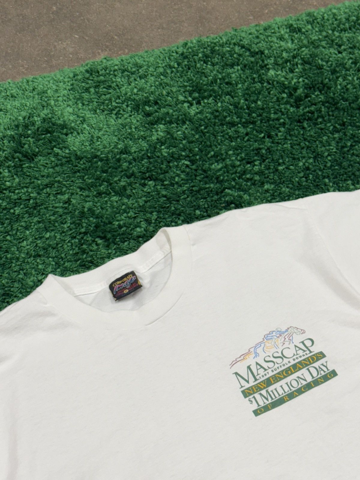 Vintage Vintage Horse Racing Masscap Suffolk Engalnd XL White Casino Size US XL / EU 56 / 4 - 5 Thumbnail