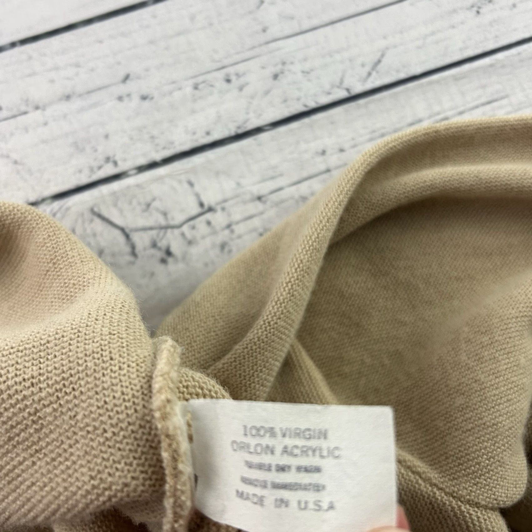 Vintage VINTAGE Le Tigre Campus Mr Rogers Cardigan Sweater Men's XL Tan USA Acrylic Button Front Size US XL / EU 56 / 4 - 6 Thumbnail