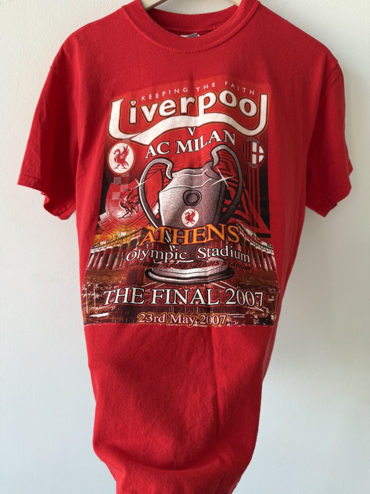 Vintage Liverpool-AC Milan 2007 Champions League Final T Shirt Size US M / EU 48-50 / 2 - 4 Thumbnail
