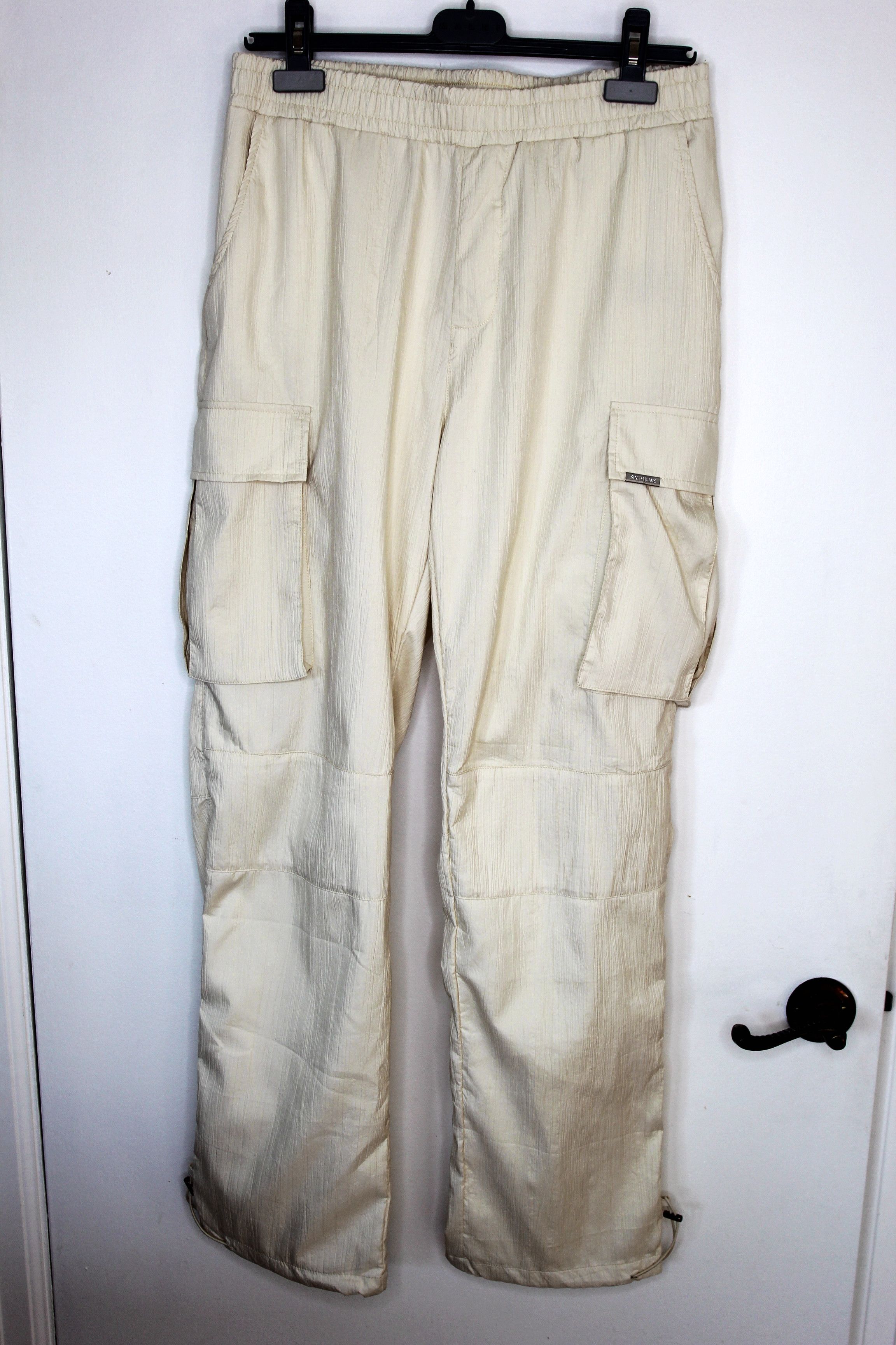 Sixth June Paris BNWT SS24 SIXTH JUNE CRINKLED TEXTURE CARGO PANTS L Size US 34 / EU 50 - 2 Thumbnail