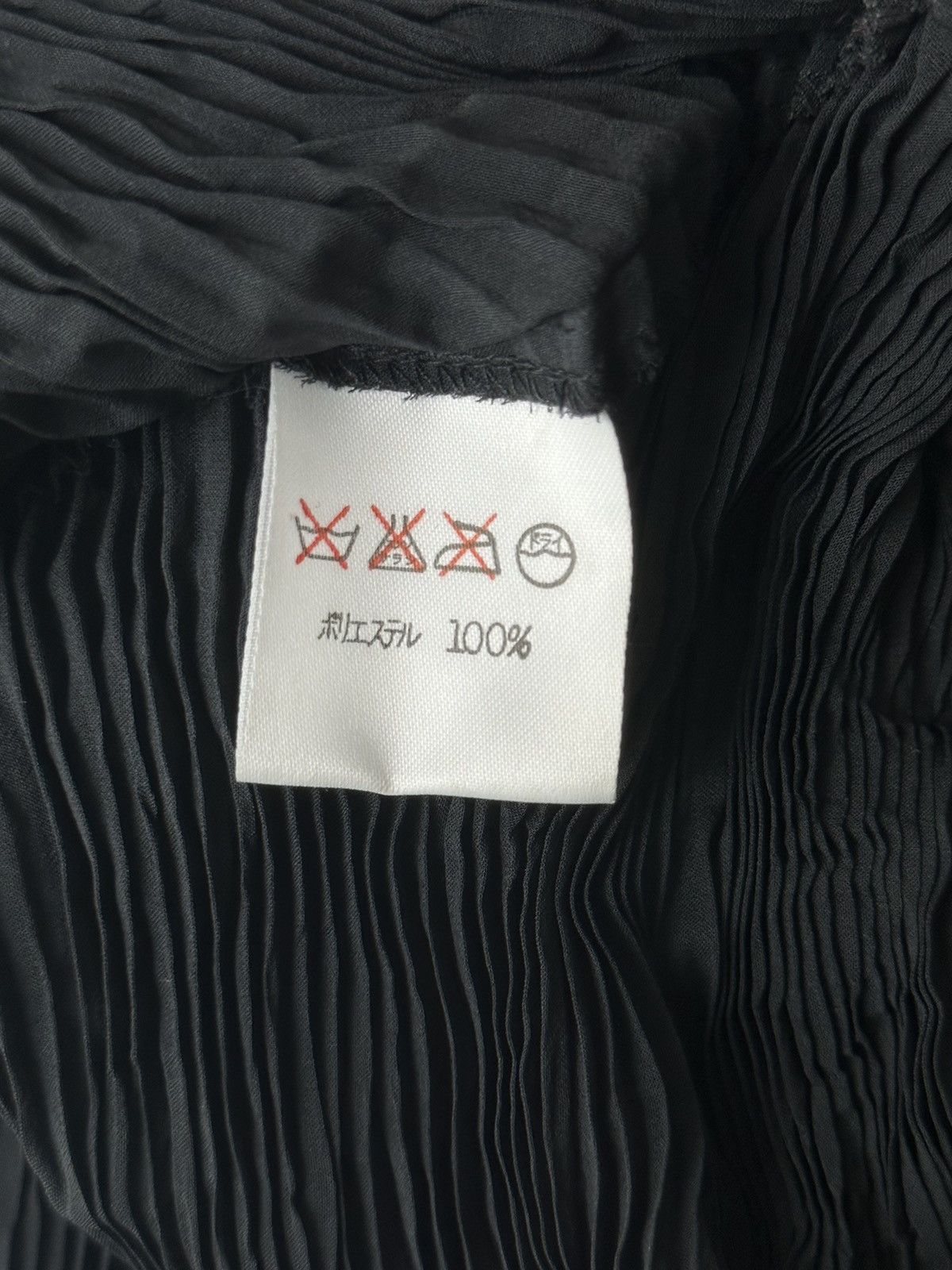 Issey Miyake × Vintage Black Horizontal Stripe Spring Pleated Long Top Size M / US 6-8 / IT 42-44 - 4 Thumbnail