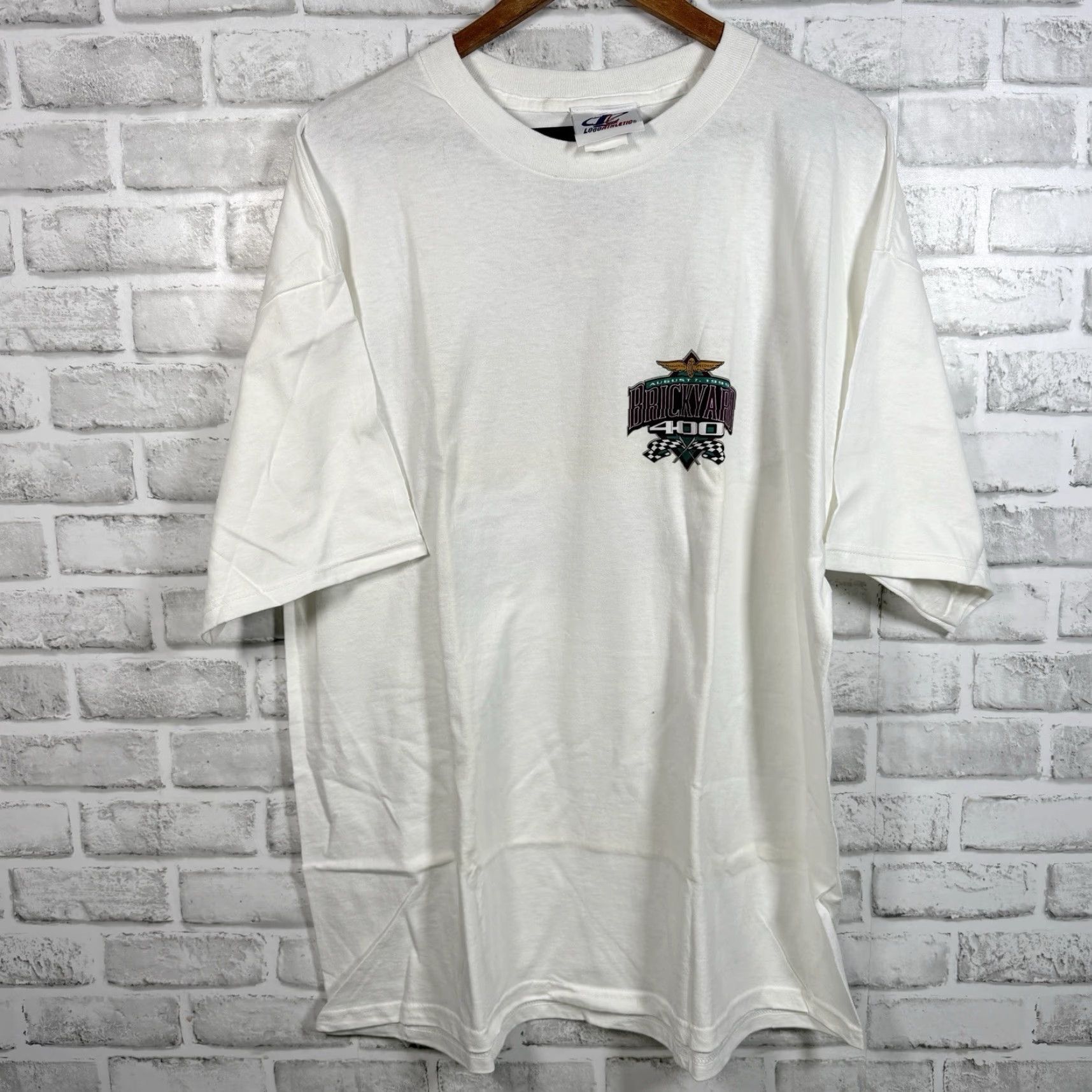 Logo Athletic NWT VTG 1999 Logo Athletic Brickyard 400 White Graphic Tee Mens Size XL Size US XL / EU 56 / 4 - 2 Thumbnail