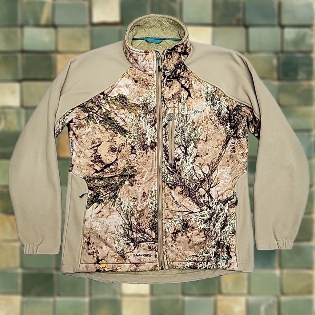 Vintage Cabelas Jacket Womens M/L Camouflage OutfitHer Zonz Western Fleece Hunt Outdoor Shirt Womens Camouflage Brown All Seasons Mens? Size L / US 10 / IT 46 - 1 Thumbnail