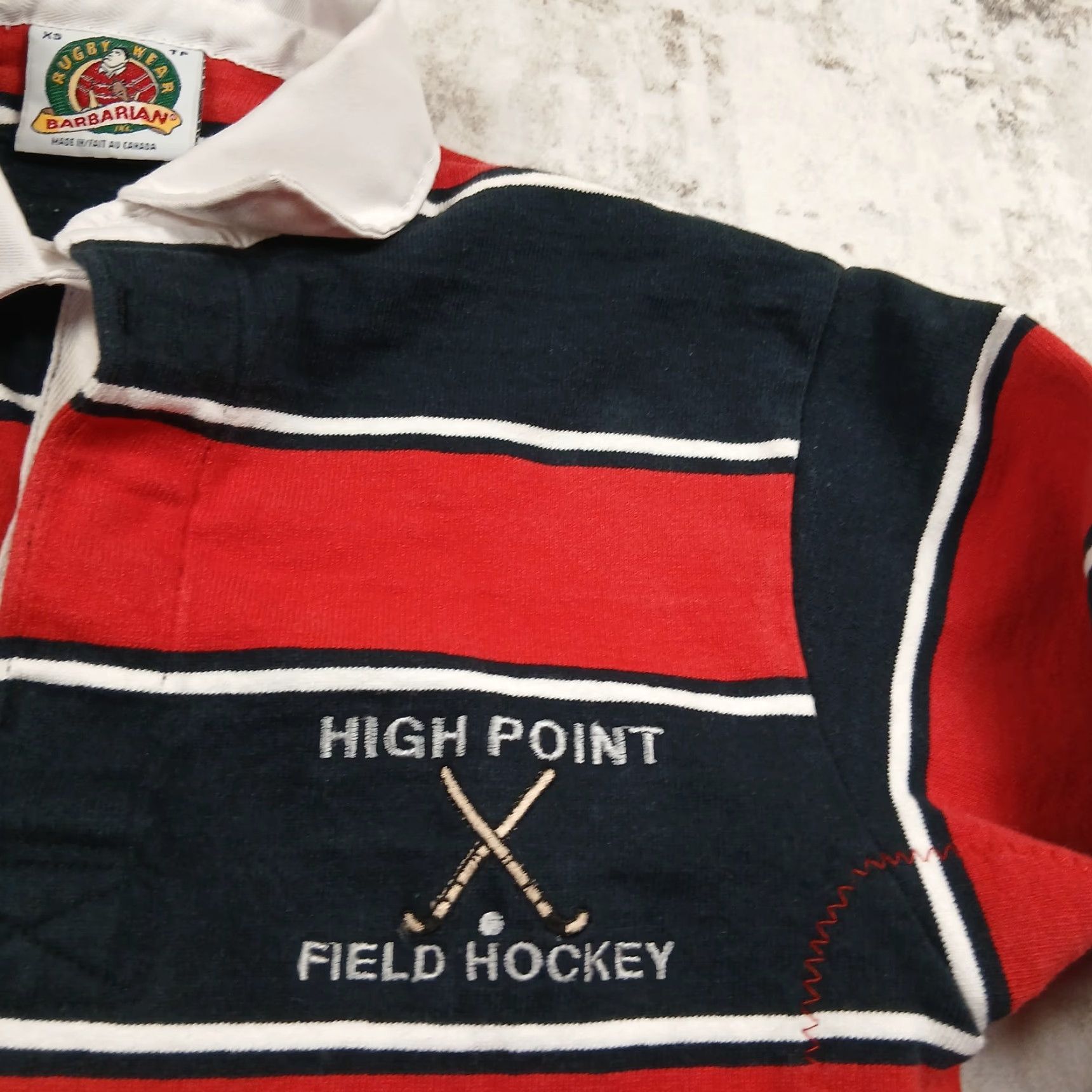 Barbarian **Red Black Striped Barbarian Rugby Polo Shirt Mens XS** User: Red Black Striped Barbarian Rugby Polo Shirt Mens XS Size US XS / EU 42 / 0 - 3 Thumbnail