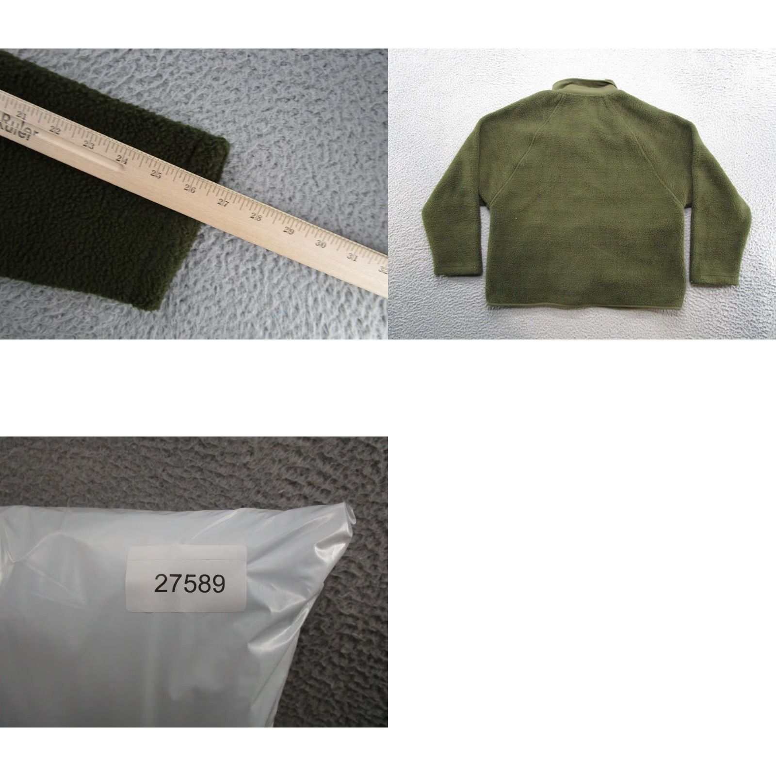 Vintage Pretty Garden Green Sherpa Fleece Snap Up Jacket Women Size S Pockets Thermal Military-Style? Size S / US 4 / IT 40 - 8 Thumbnail