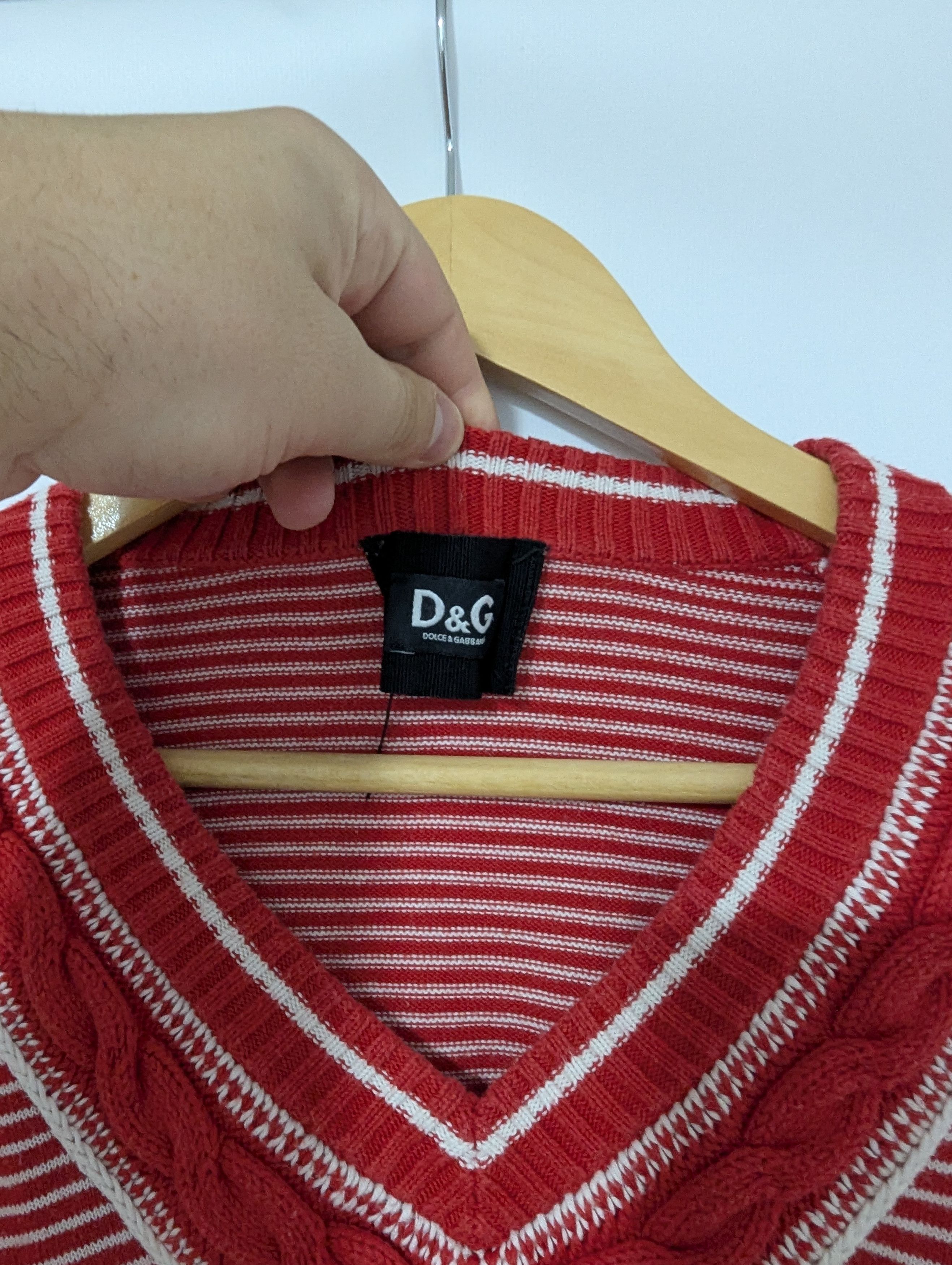 Dolce & Gabbana × Vintage D&G Dolce & Gabbana Vintage Stripped Woman's Knit Sweater Size L / US 10 / IT 46 - 4 Thumbnail