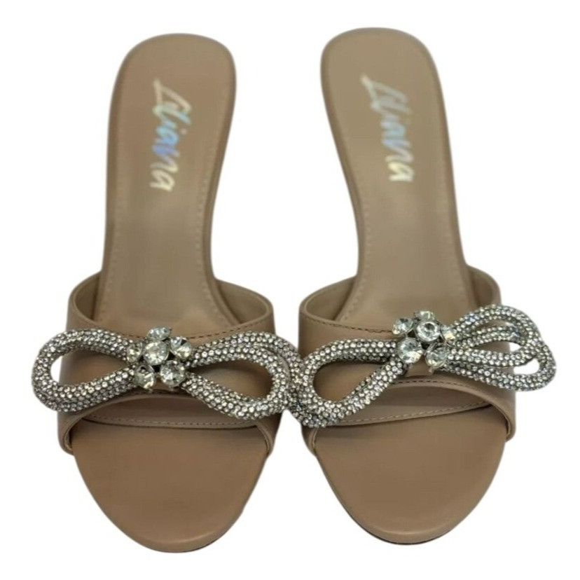 Other LILIANA / Zaha-4 / Beige / High Heel / Mules / With Rhinesto Size US 10 / IT 40 - 3 Thumbnail