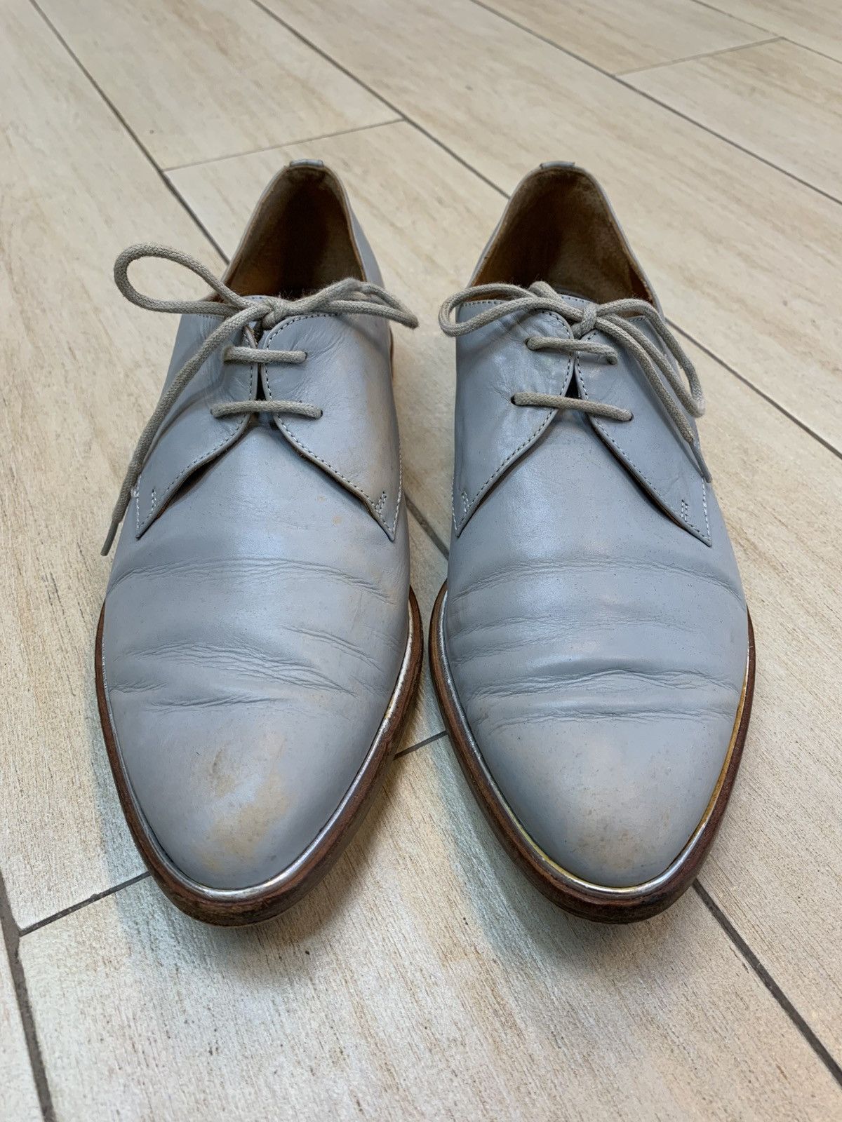 Veronique Branquinho Veronique Branquinho Leather Derby Shoes Size US 7 / EU 40 - 2 Thumbnail