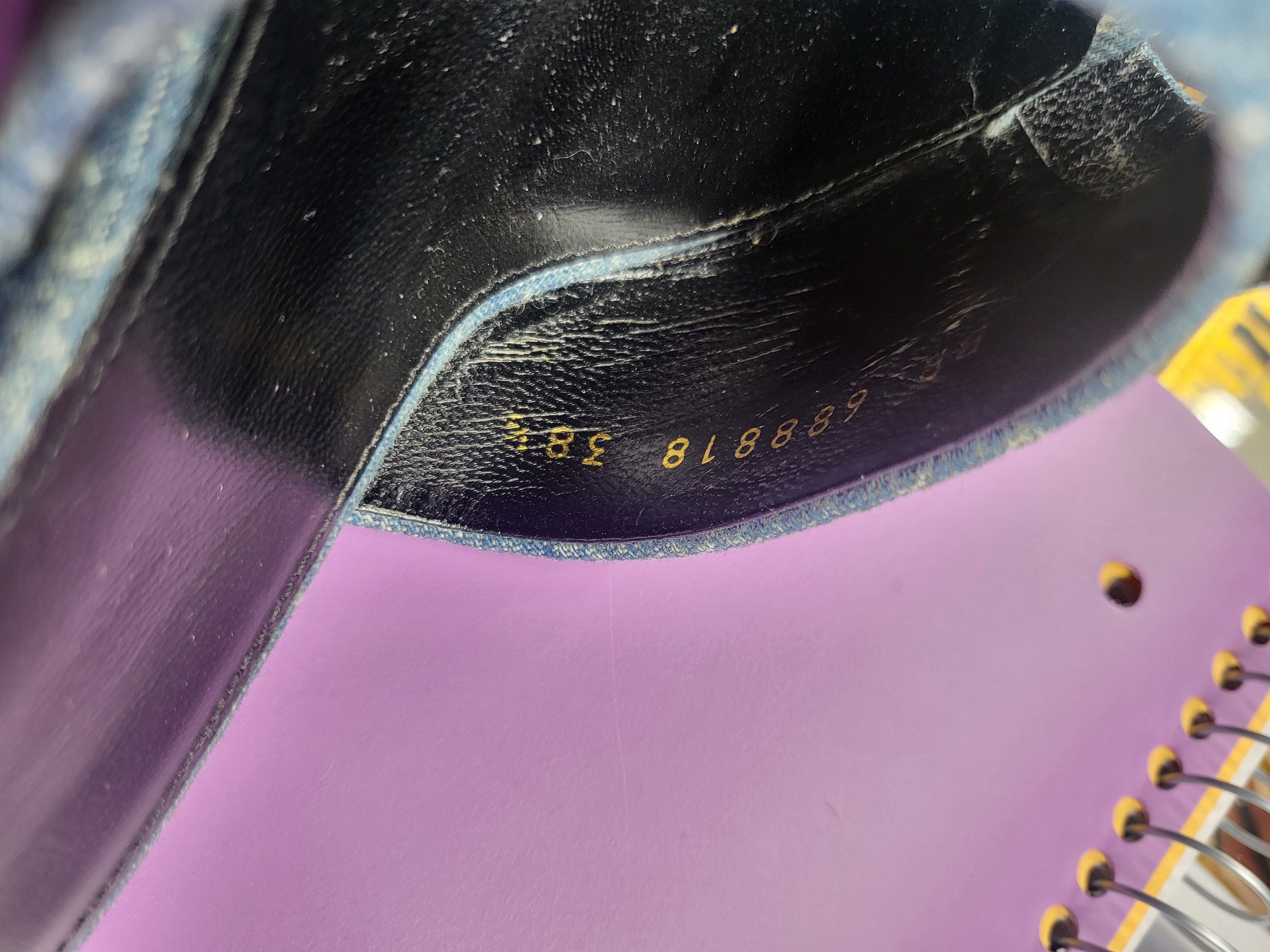 Yves Saint Laurent La 16 Monogram Slide Sandal in RARE Blue Jeans Color Size US 8.5 / IT 38.5 - 7 Thumbnail