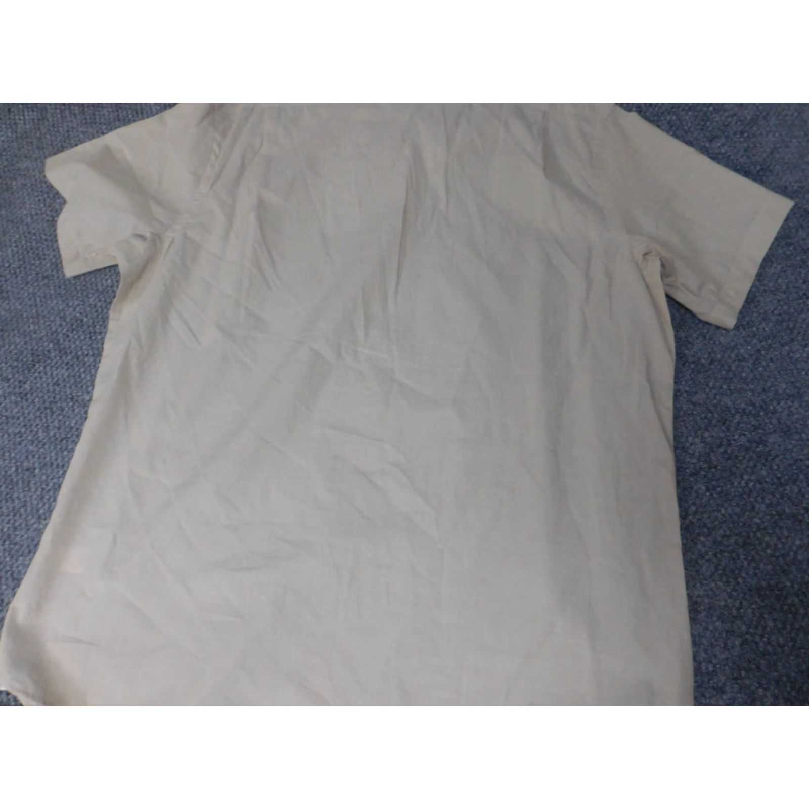 Cremieux Cremieux Shirt Men XL Beige Button-Down Short Sleeve Collared Knit Cotton Polyester Button-Up Men's Regular Beige Size US XL / EU 56 / 4 - 7 Thumbnail