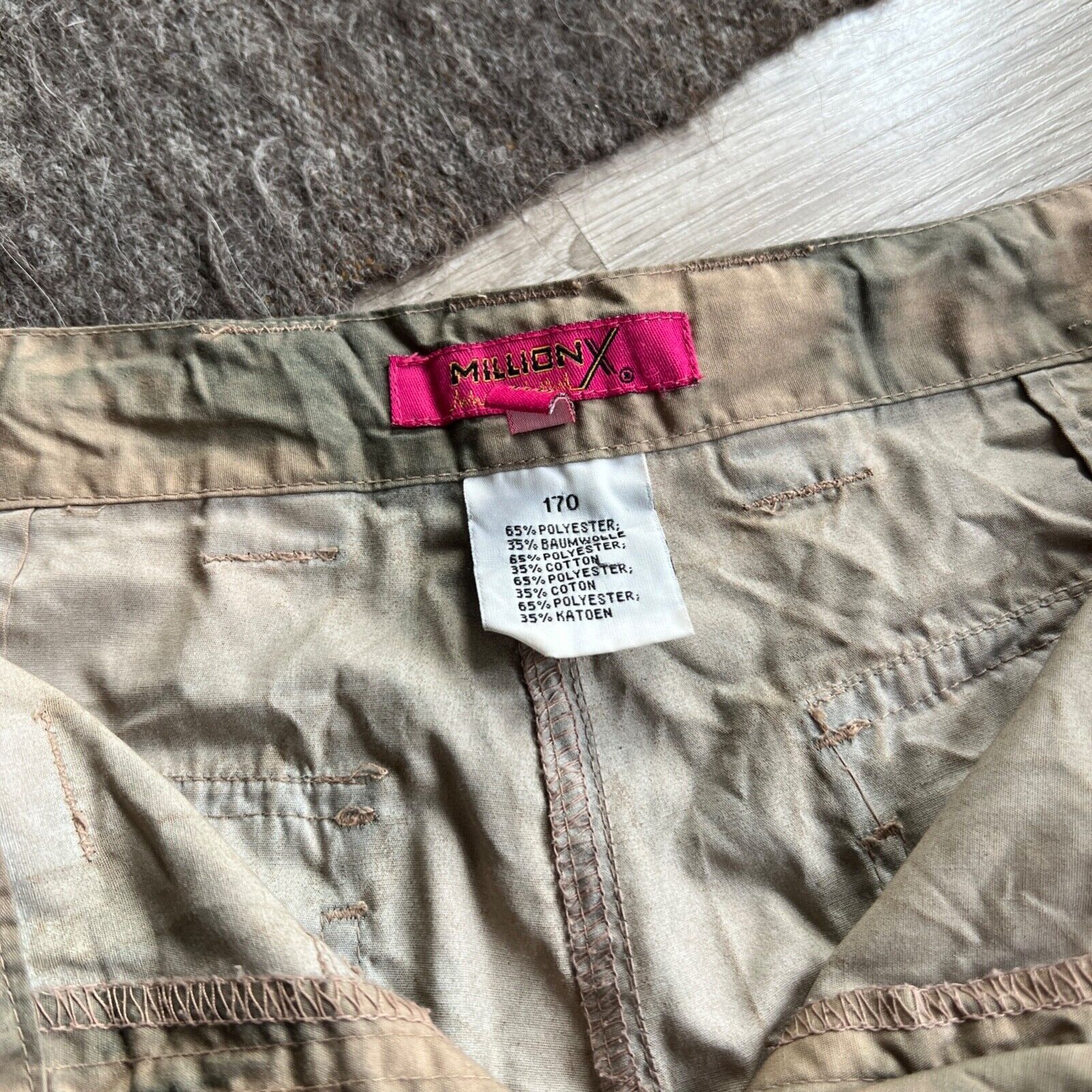 Vintage Million X Y2K Cargo Cotton Bondage Cargo Pants 8914AC Size 28" / US 6 / IT 42 - 5 Thumbnail