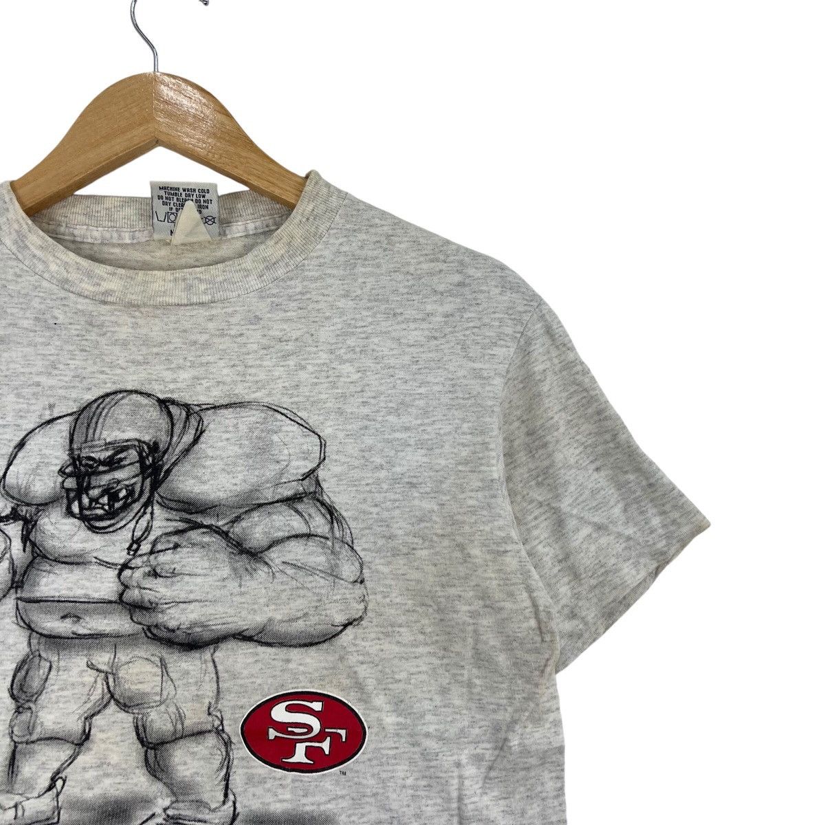 NFL × Nutmeg Vintage 90s Nfl SAN FRANCISCO 49ers Nutmeg Dirty T-Shirt Size M / US 6-8 / IT 42-44 - 4 Thumbnail