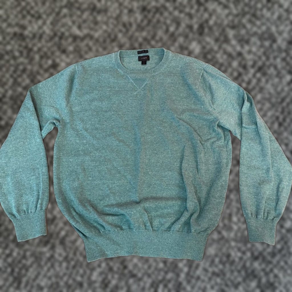 J.Crew J.Crew Mens Slim Fit Crewneck Sweater Green Marled Knit Large L Lightweight Size US L / EU 52-54 / 3 - 1 Thumbnail