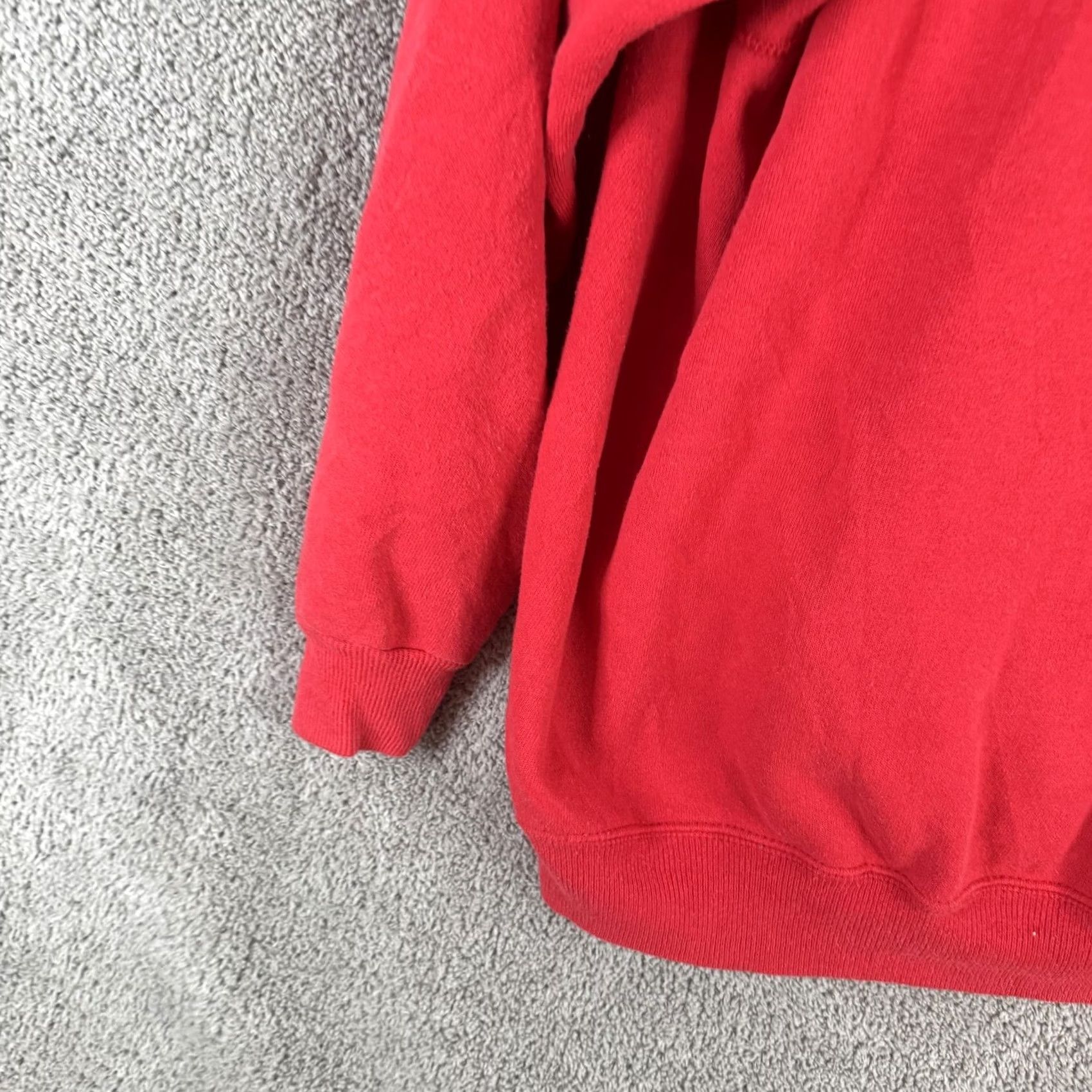 Hanes Hanes Her Way Sweatshirt Womens Large Red Raglan Crewneck Pullover USA Size L / US 10 / IT 46 - 2 Thumbnail