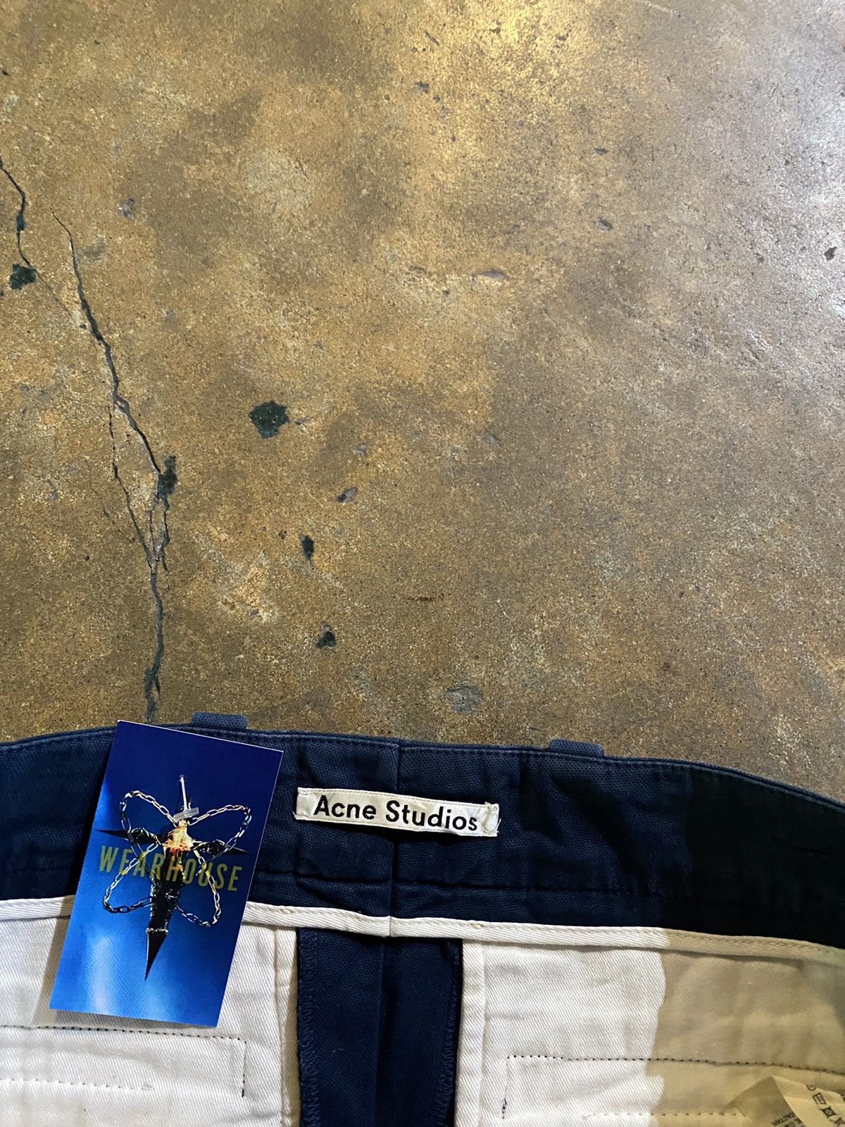 Acne Studios Acne Studio Navy Blue Chino Trouser Size US 28 / EU 44 - 3 Thumbnail